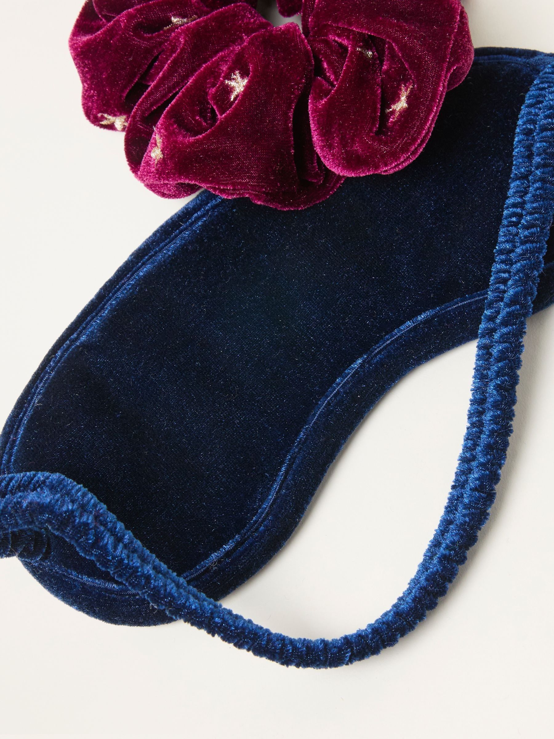 Multi Embroidered Moth Eye Mask and Star Scrunchie Gift Set - Image 3 of 3