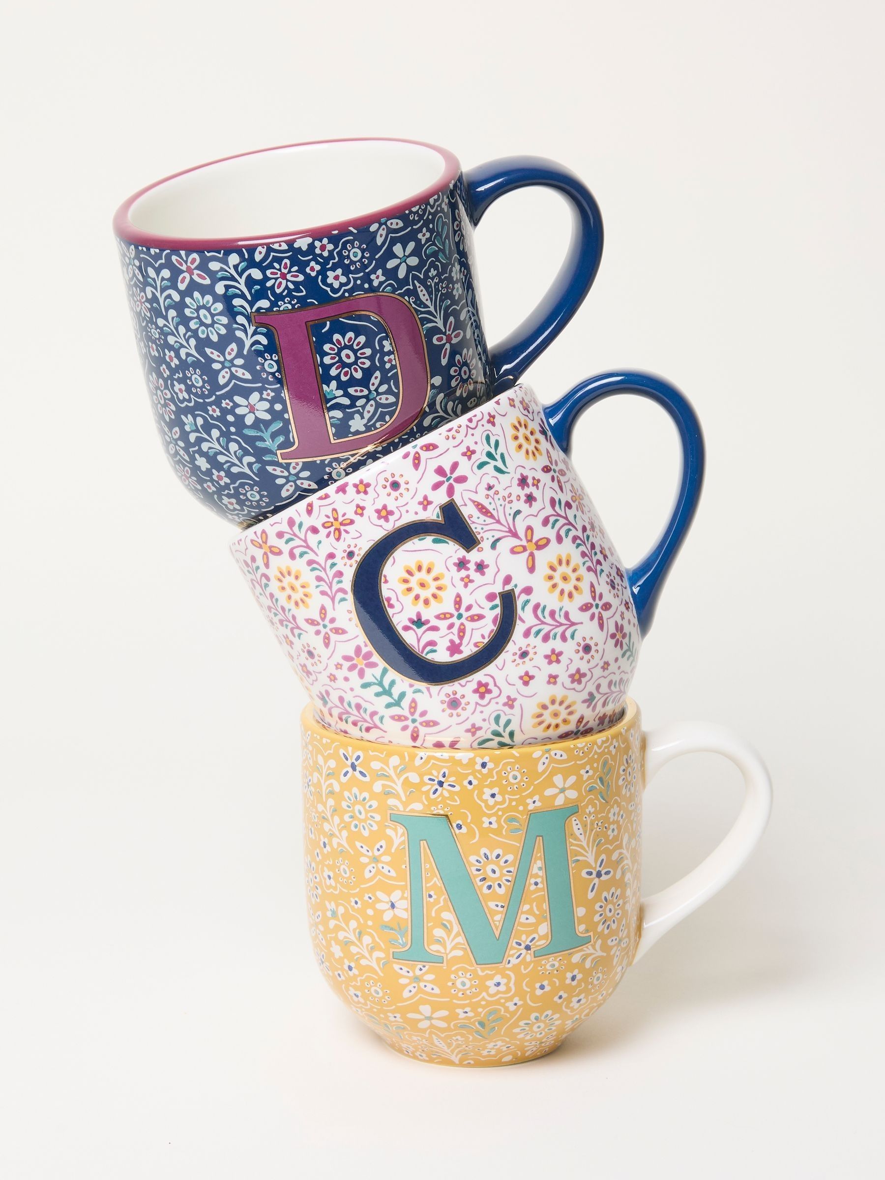 Multi Alphabet Floral Mug - Image 2 of 3 Multi Alphabet Floral Mug - Image 2 of 3