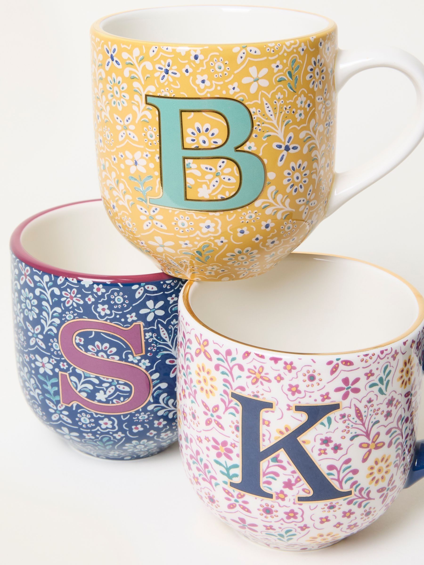 Multi Alphabet Floral Mug - Image 3 of 3 Multi Alphabet Floral Mug - Image 3 of 3
