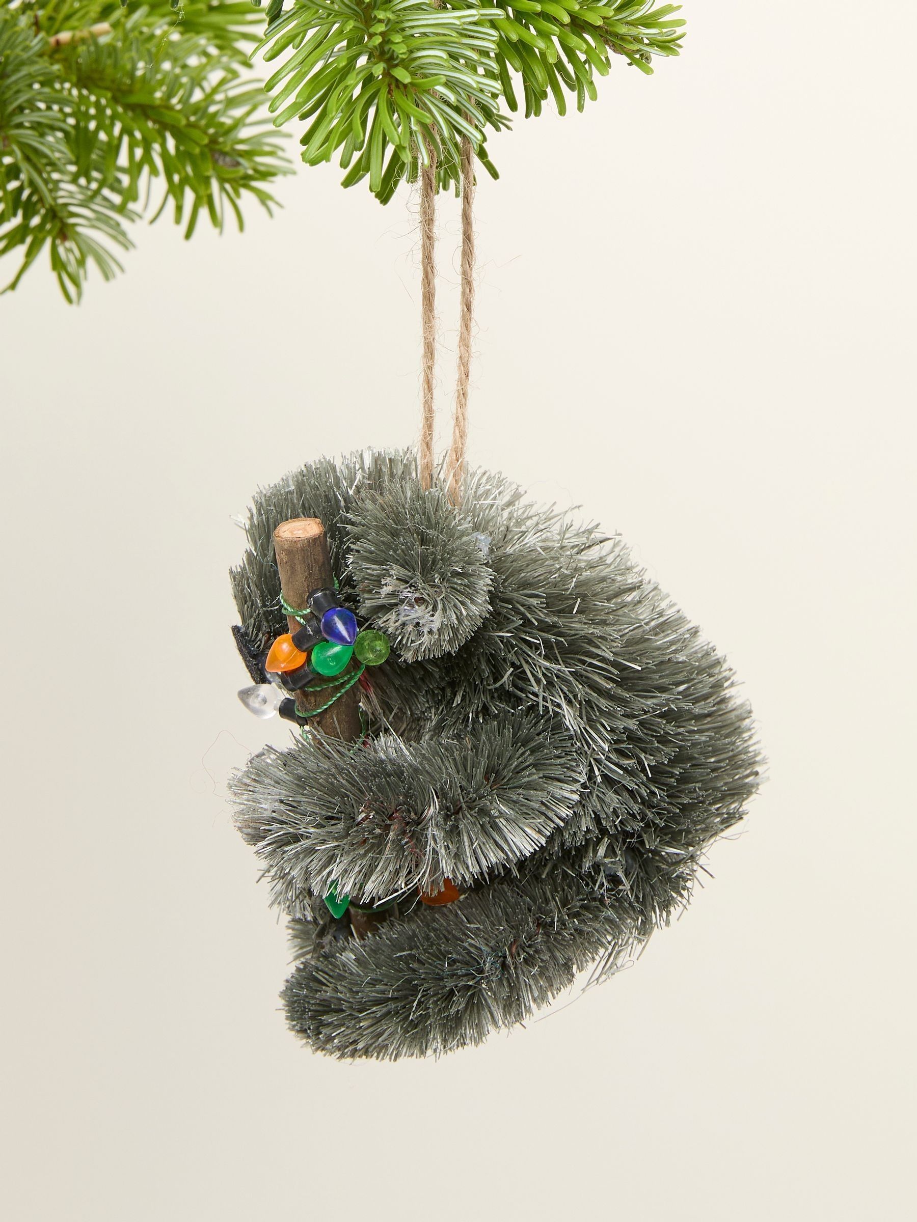 Grey Koala Brush Christmas Decoration - Image 2 of 2