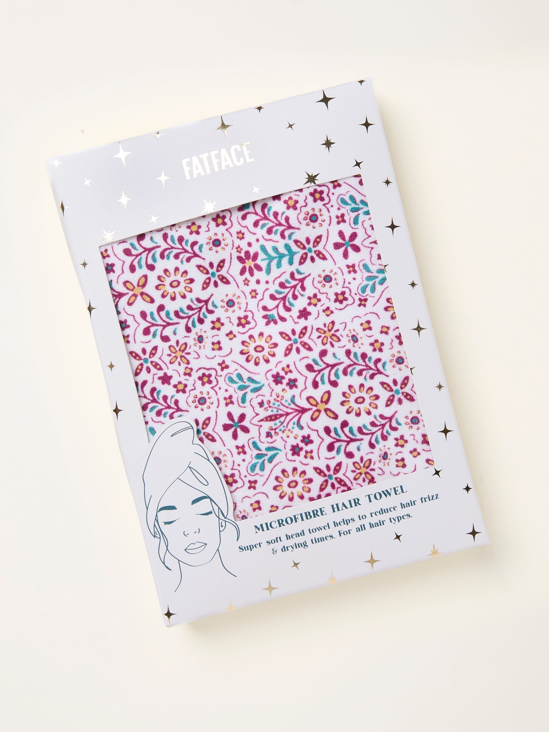 Multi Floral Microfibre Hair Towel - Image 2 of 2 Multi Floral Microfibre Hair Towel - Image 2 of 2