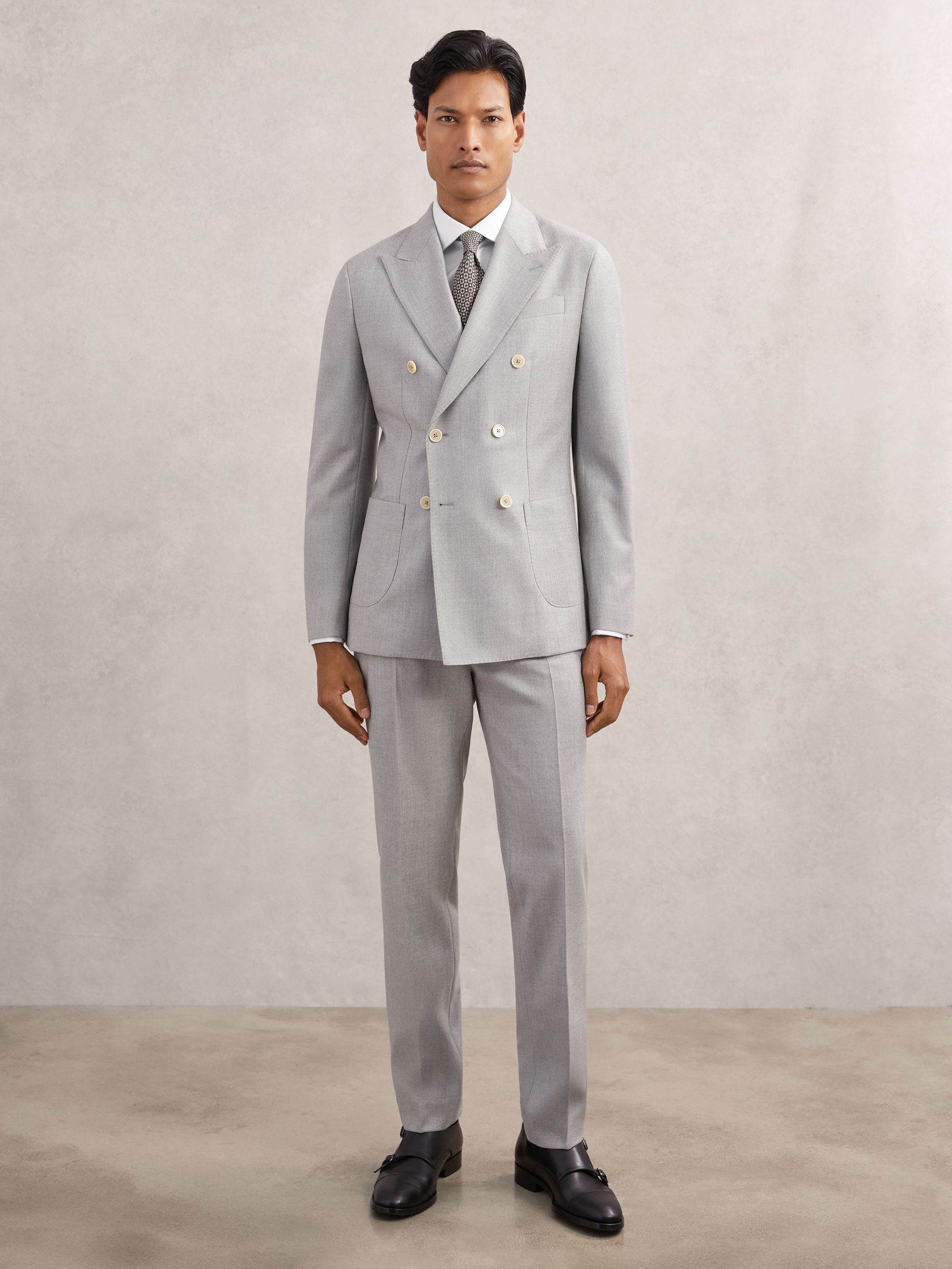 Regular Fit Stretch Double-Cuff Shirt Cotton-Blend in White - Image 3 of 7