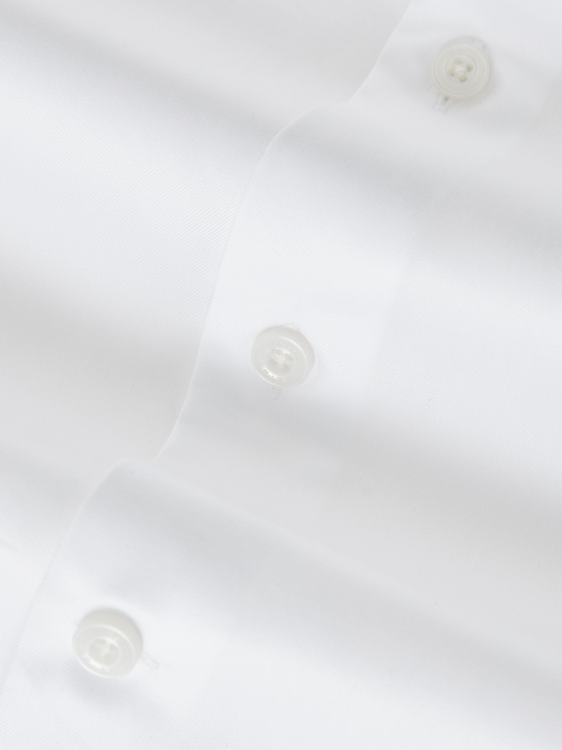 Regular Fit Cotton Double-Cuff Shirt in White - Image 8 of 8