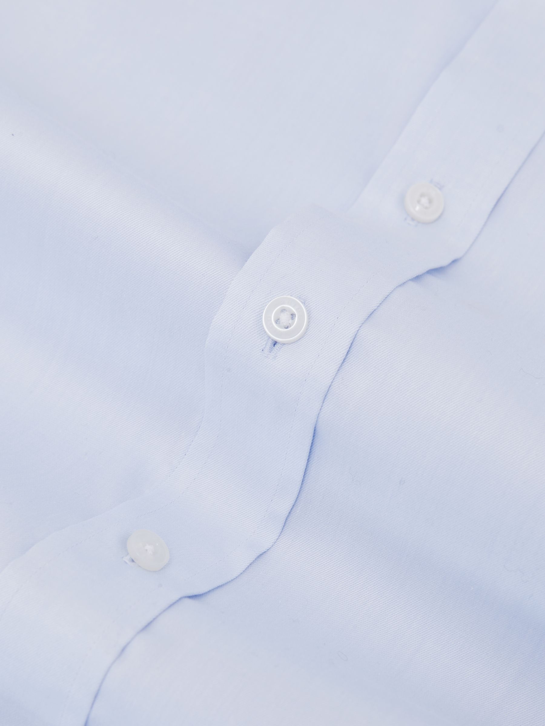 Slim Fit Cotton-Blend Stretch Shirt in Soft Blue - image 4
