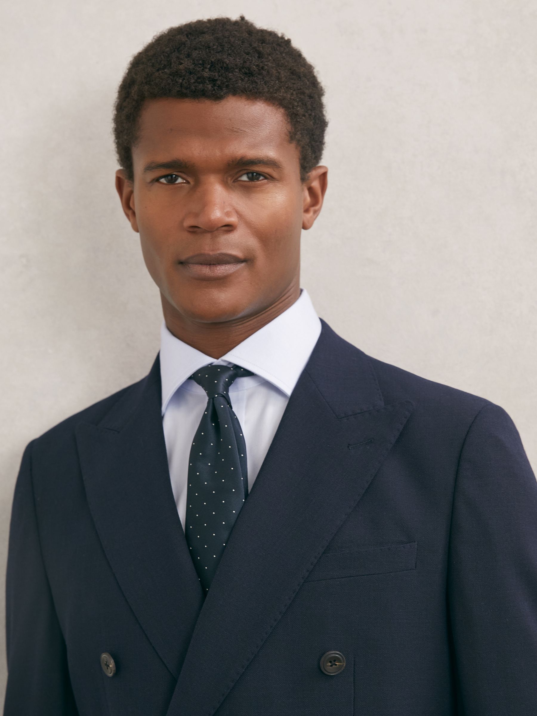 Regular Fit Stretch Double-Cuff Shirt Cotton-Blend in Soft Blue - Image 3 of 7