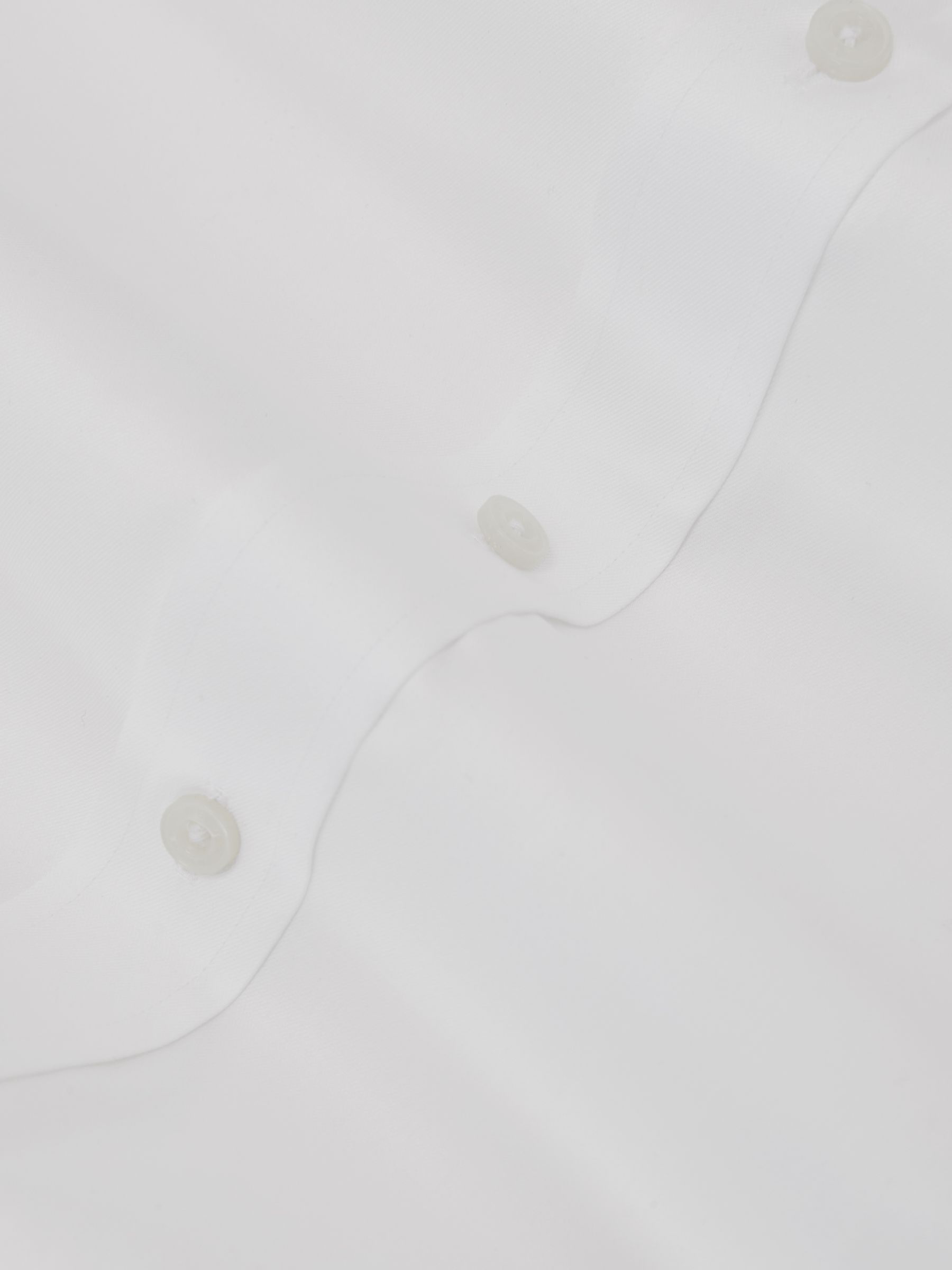 Slim Fit Cotton-Tencel Stretch Shirt in White - Image 7 of 8