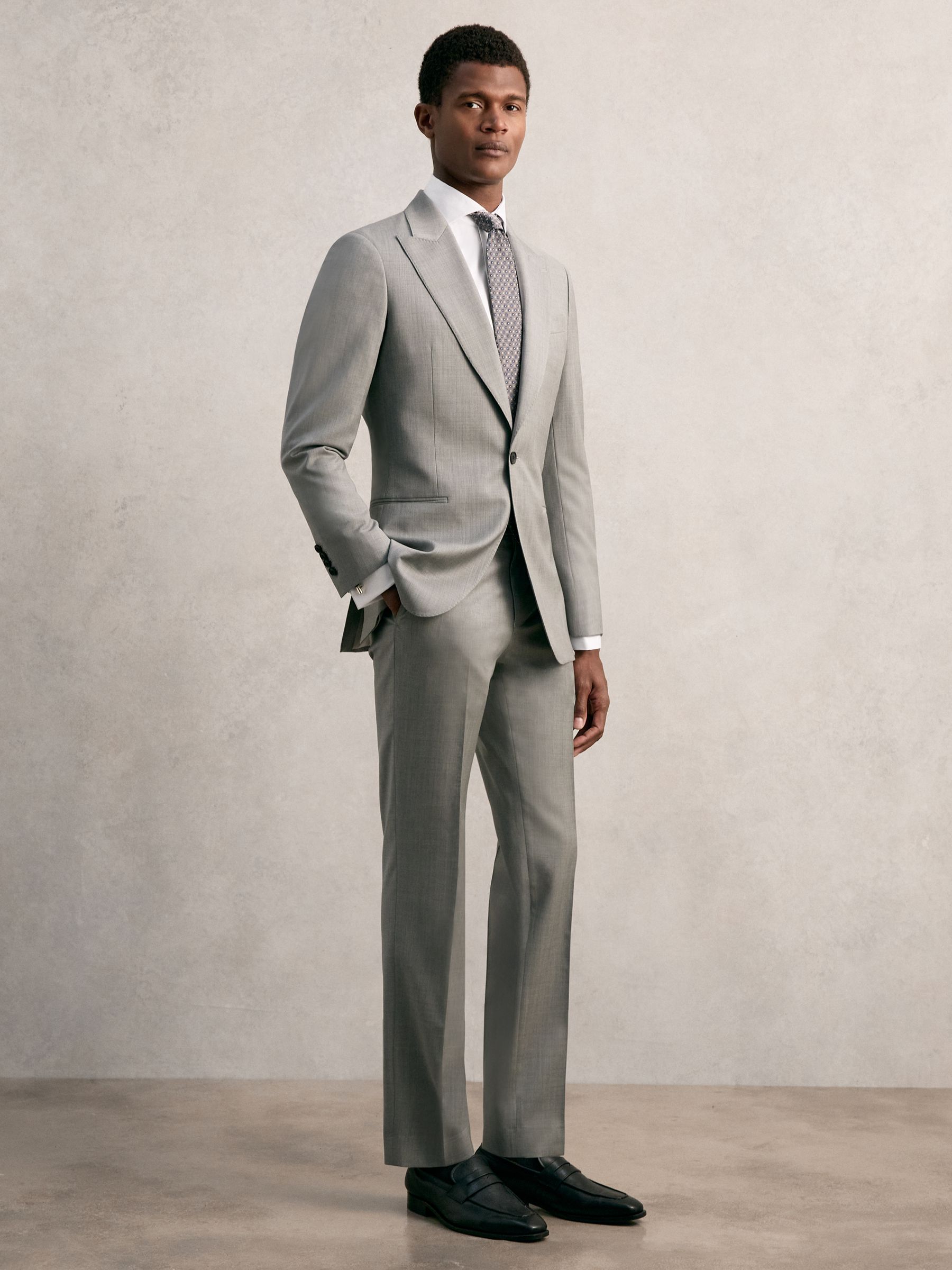 Slim Fit Cotton Double-Cuff Shirt in White - image 3