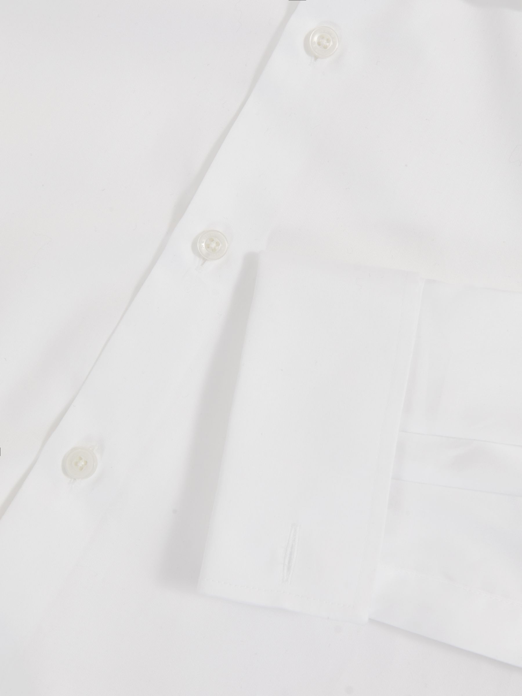 Regular Fit Cotton-Sateen Shirt in White - Image 6 of 6