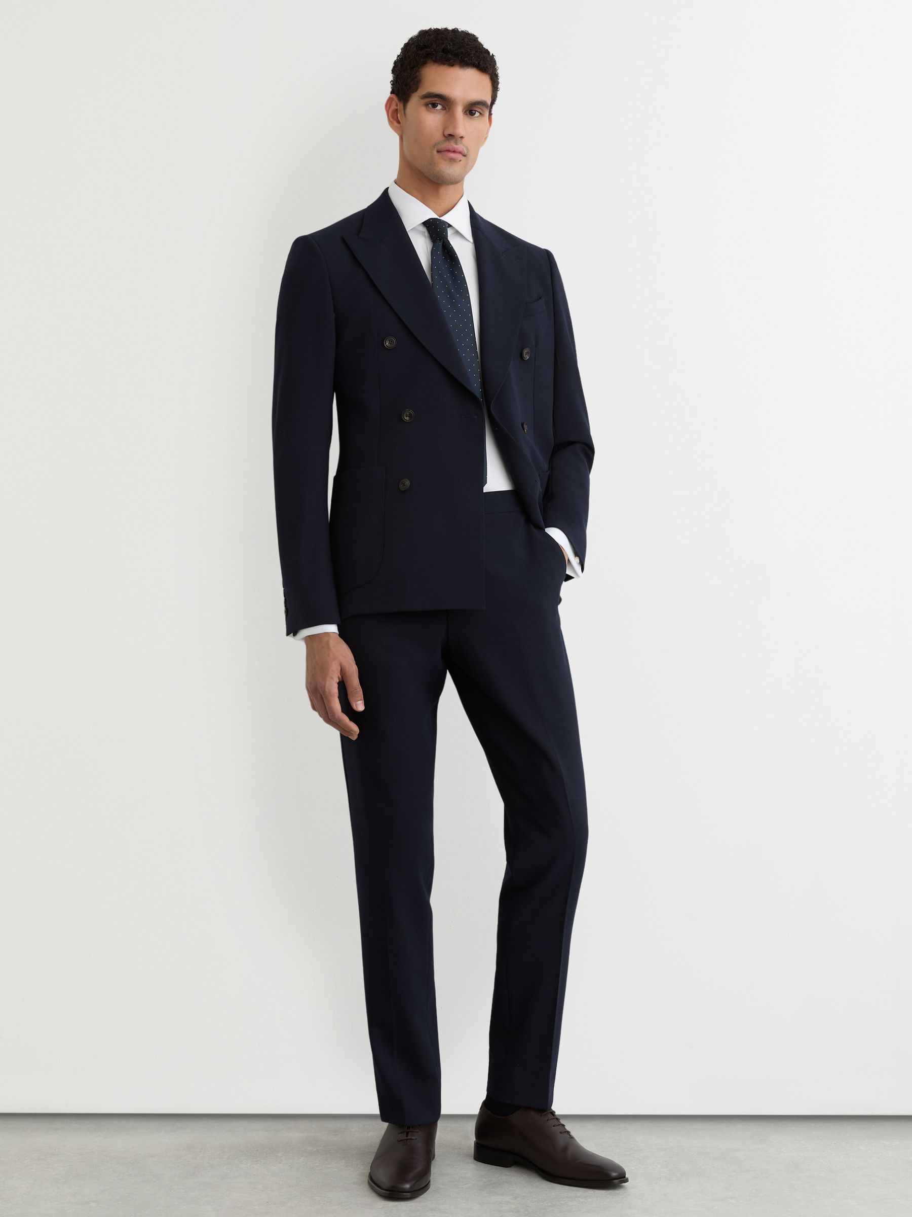 Slim Fit Stretch Double-Cuff Shirt Cotton-Blend in White - Image 3 of 8