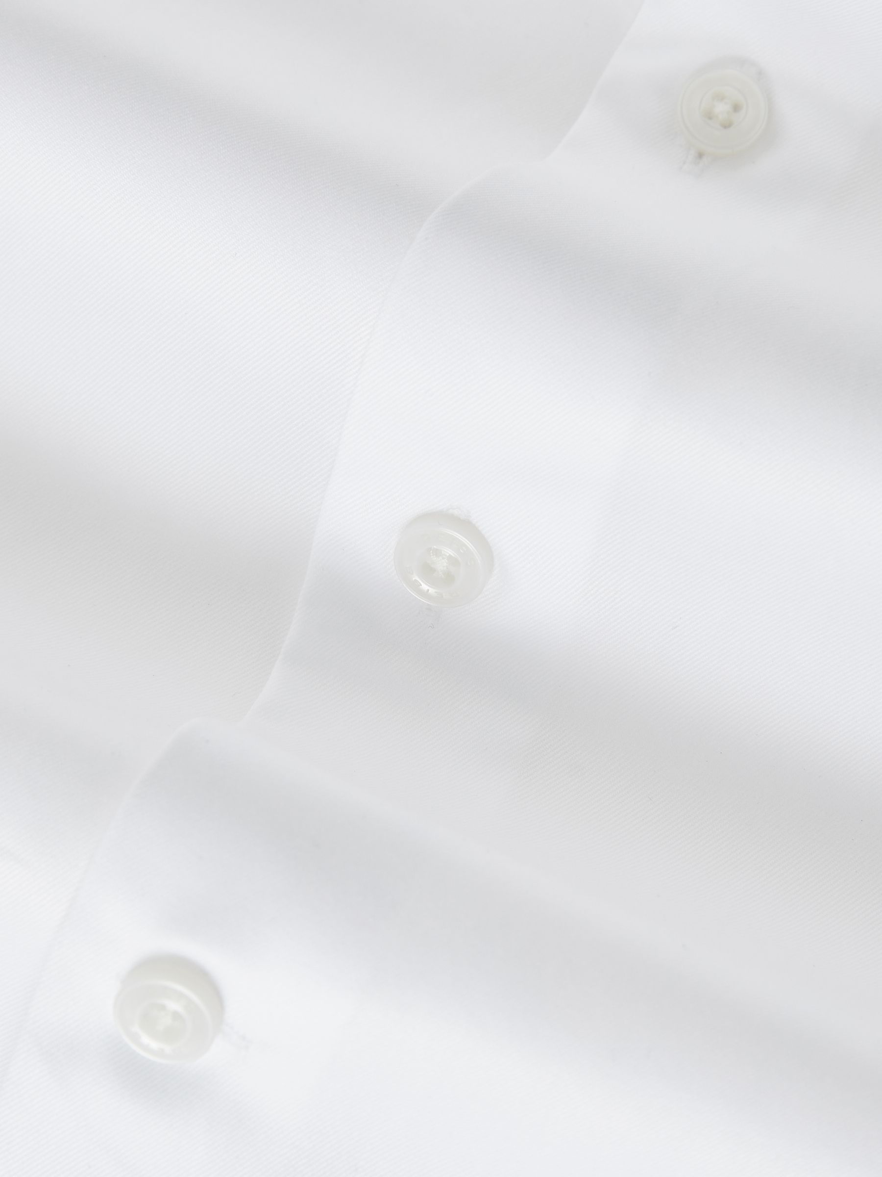 Slim Fit Cotton-Twill Two-Fold Shirt in White - image 4