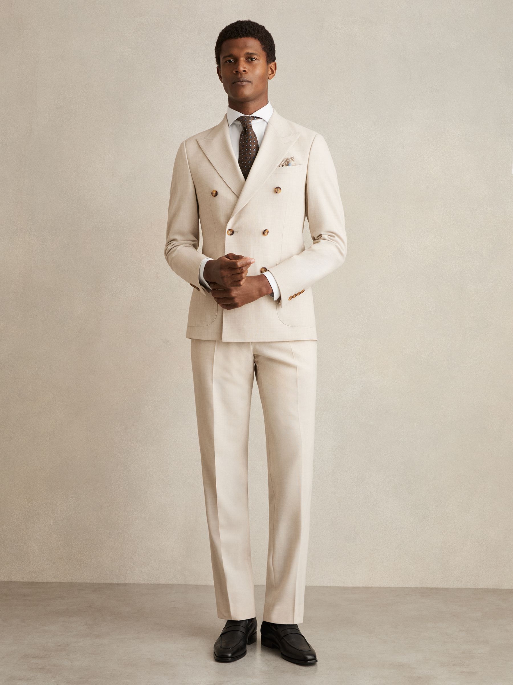 Slim Fit Cotton-Twill Two-Fold Shirt Slim-Fit in White - Image 7 of 8