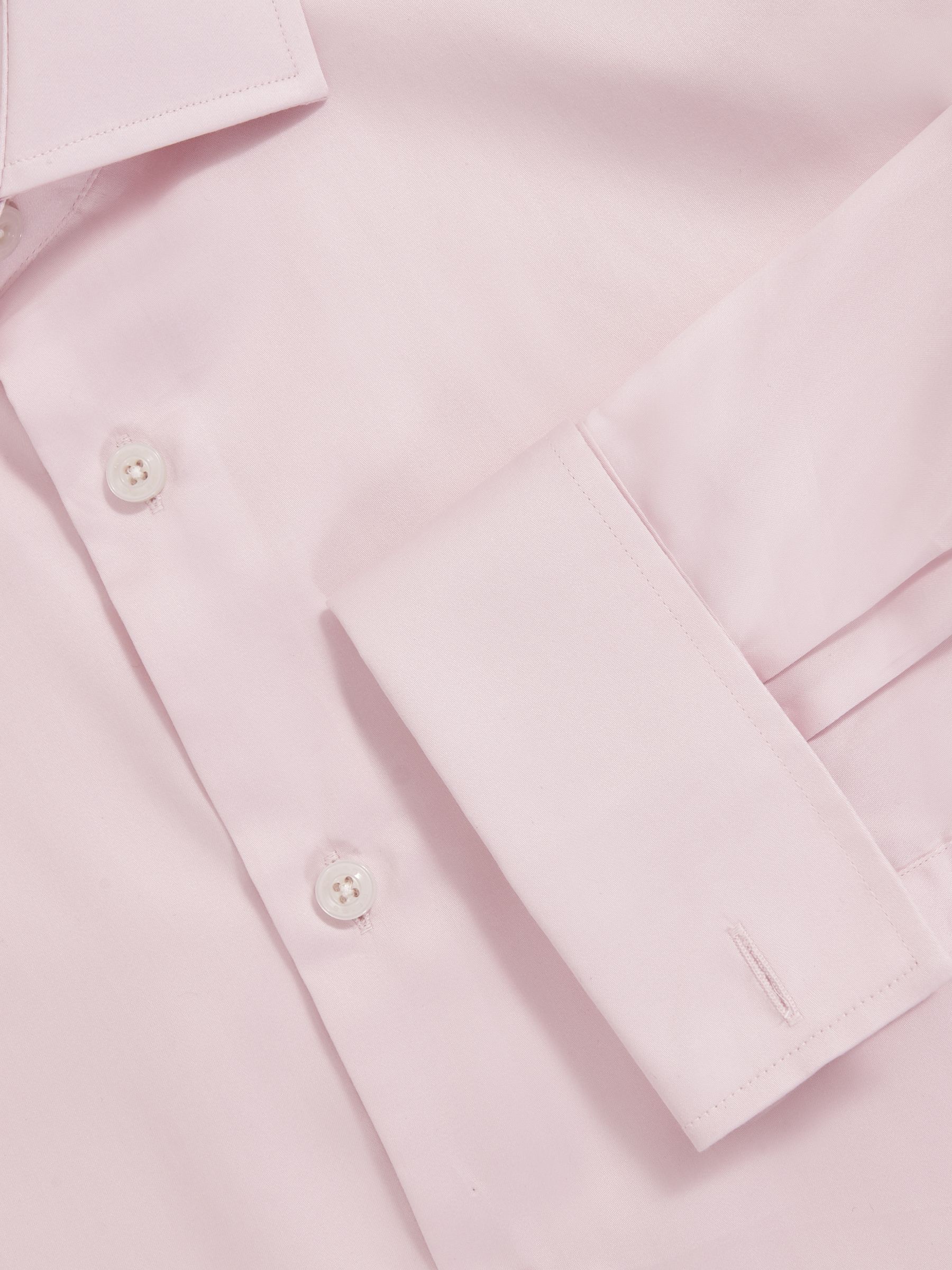 Regular Fit Cotton-Sateen Shirt in Pink - Image 7 of 7