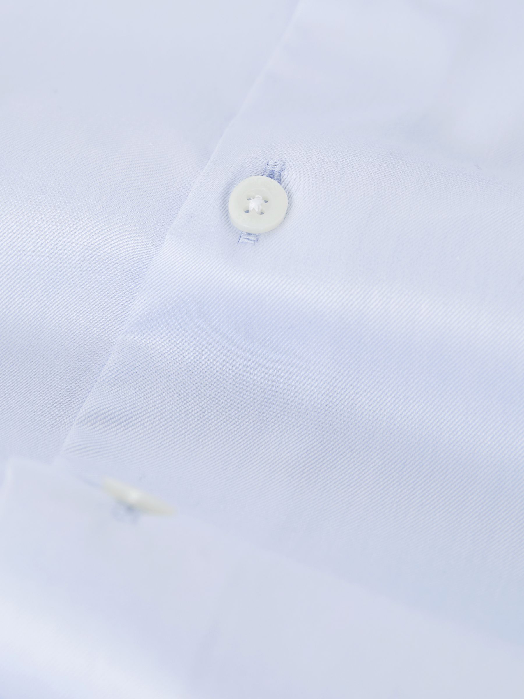 Slim Fit Cotton-Twill Two-Fold Shirt in Soft Blue - image 3