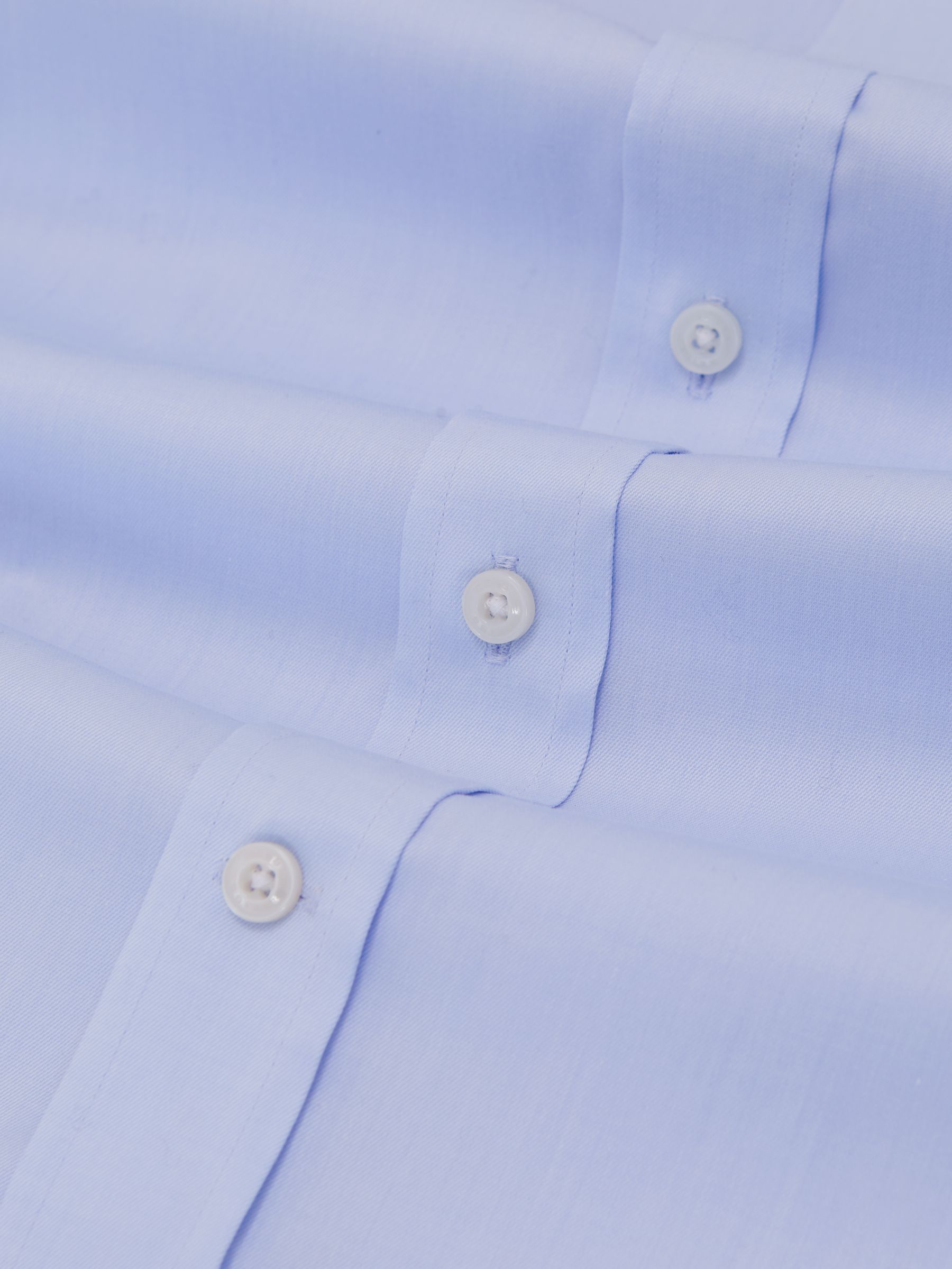 Slim Fit Stretch Double-Cuff Shirt Cotton-Blend in Soft Blue - Image 6 of 6