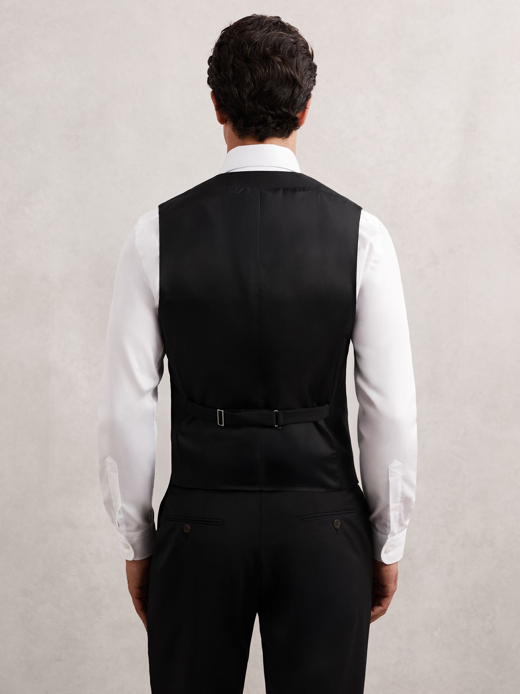 Wool-Blend Tailored-Fit Waistcoat in Black - image 4