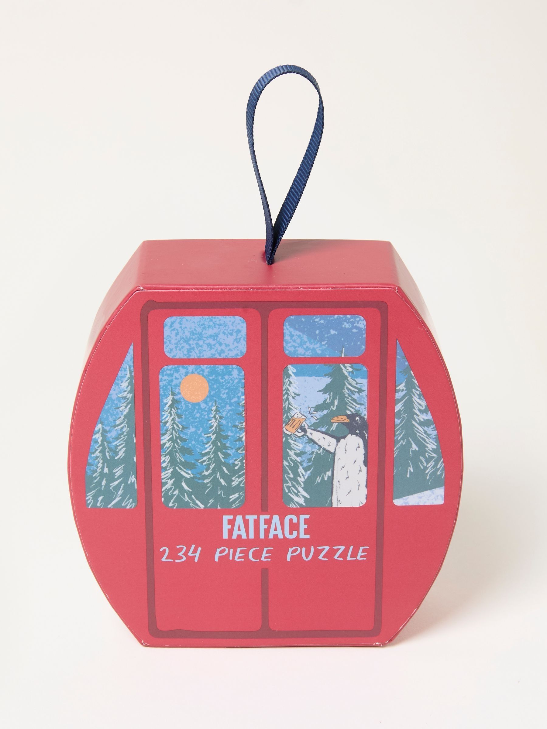 Red 234 Piece Apres Ski Penguin Scene Puzzle | FatFace
