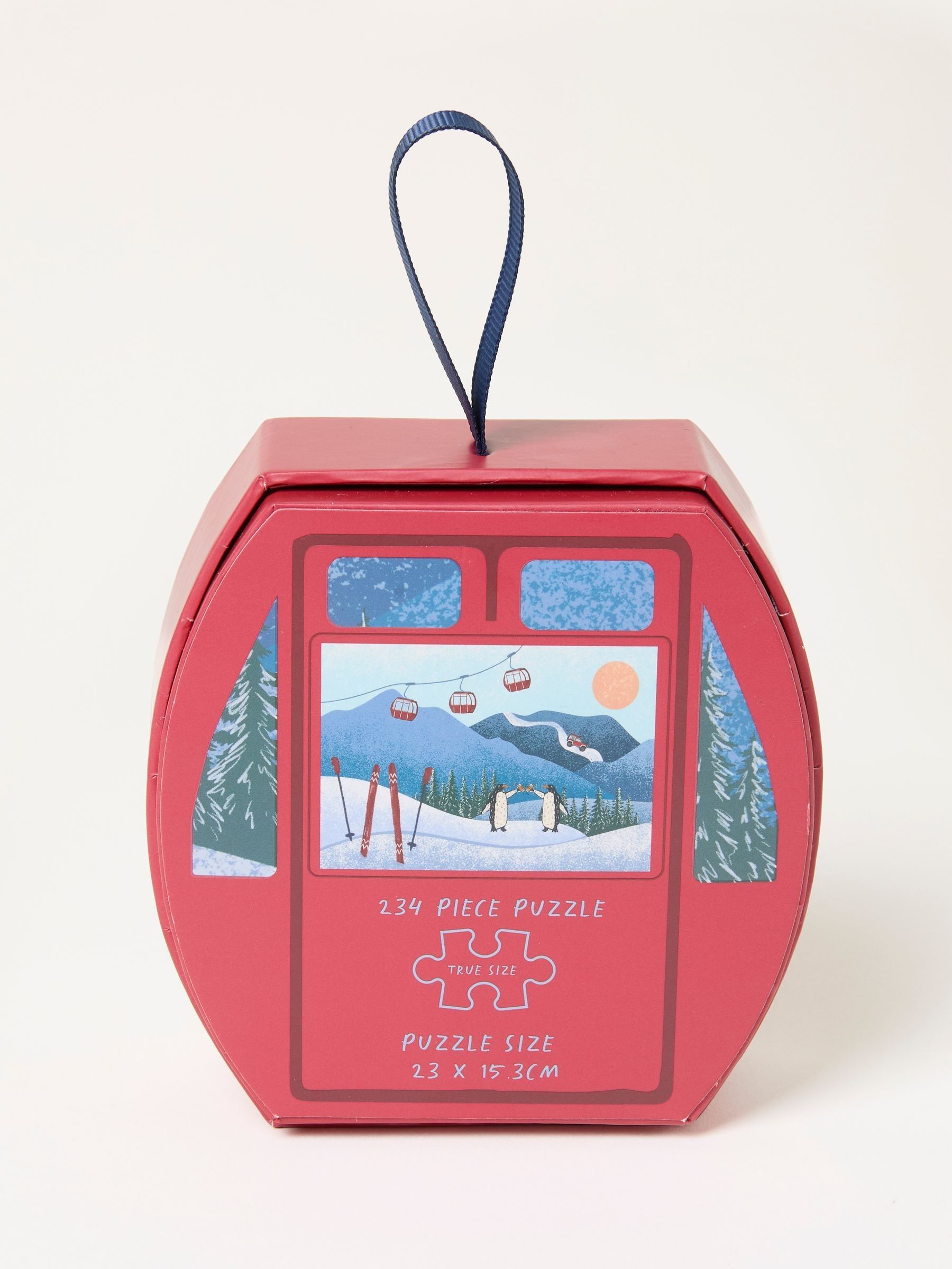 Red 234 Piece Apres Ski Penguin Scene Puzzle - Image 3 of 3
