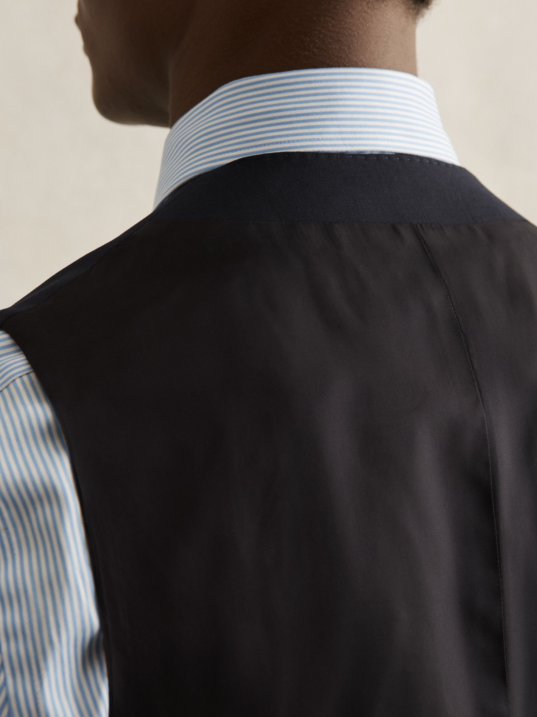 Wool-Blend Slim-Fit Waistcoat in Navy - Image 5 of 7