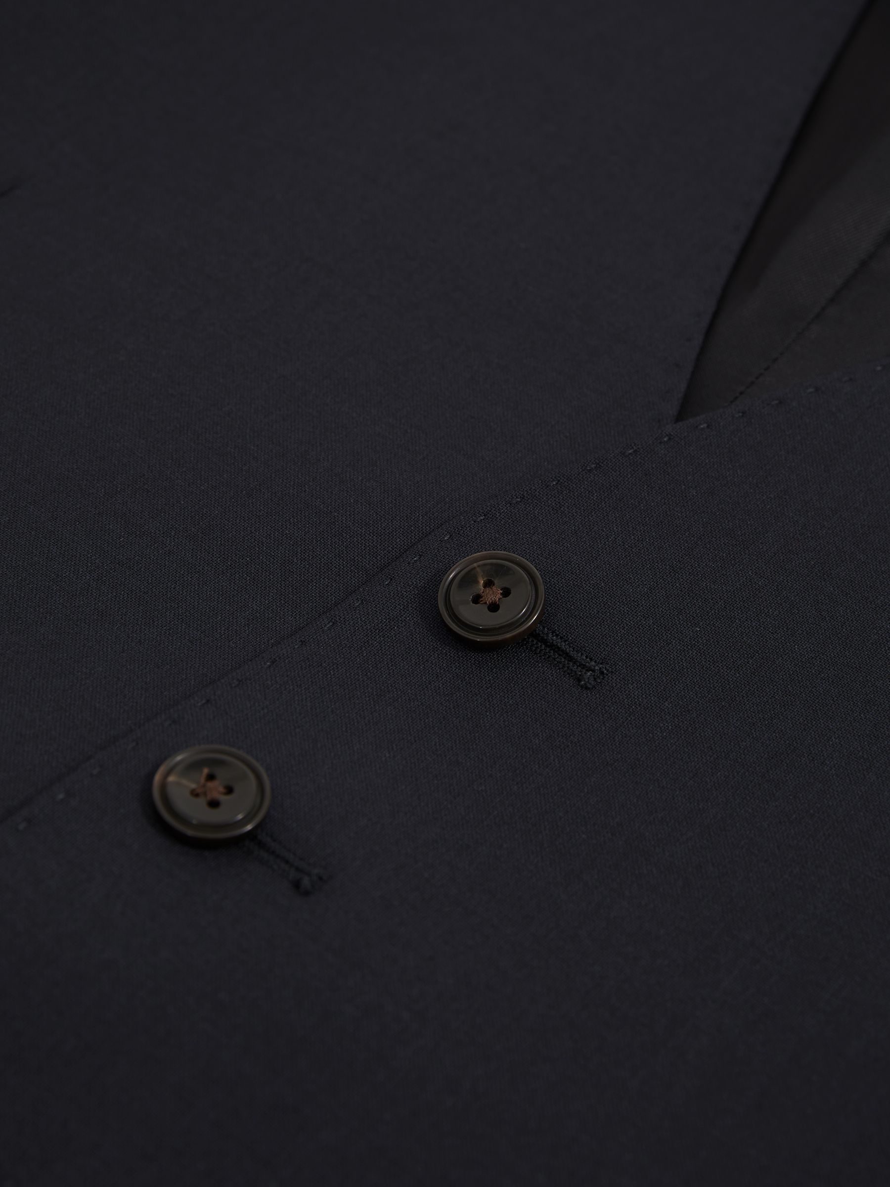 Wool-Blend Tailored-Fit Waistcoat in Navy - image 3