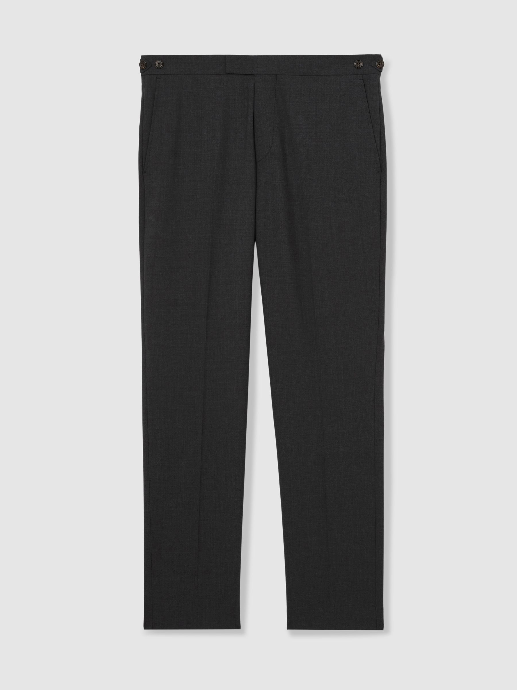 Tailored Fit Wool-Blend Suit Trousers in Grey - image 1