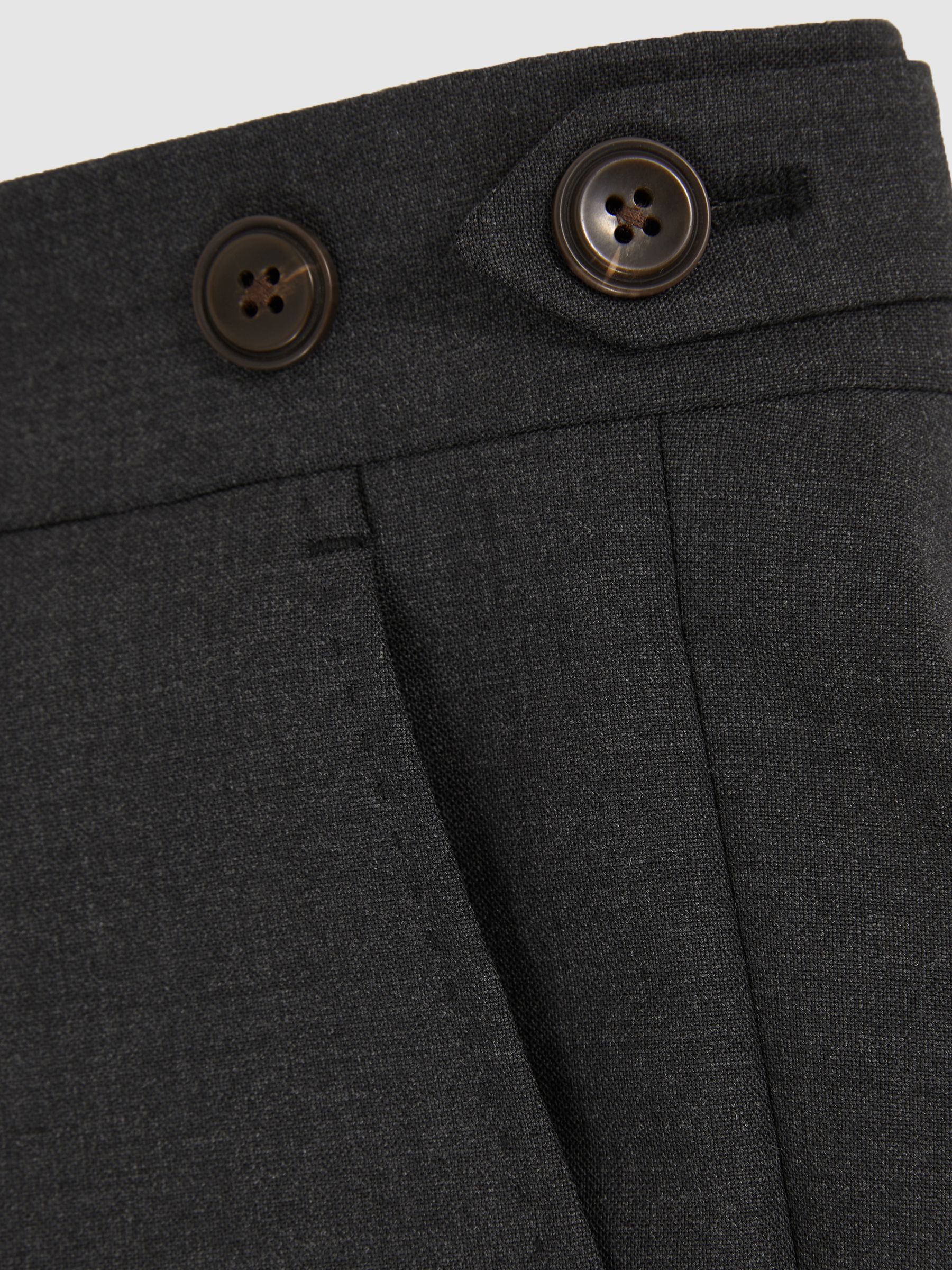 Tailored Fit Wool-Blend Suit Trousers in Grey - image 4