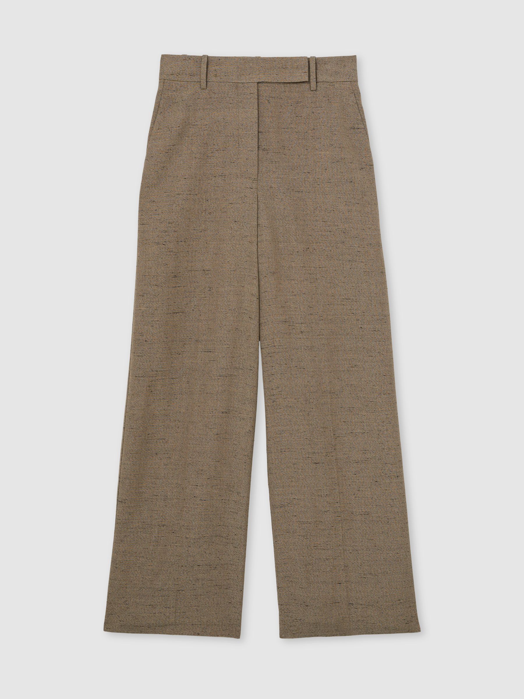 Atelier Wide-Leg Suit Trousers With Linen in Grey - Image 2 of 7