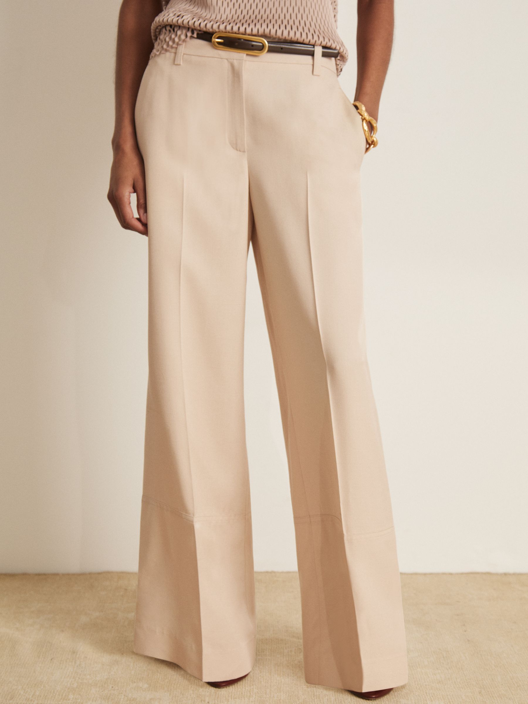 Atelier Wide-Leg Woven Trousers in Off White - Image 4 of 6