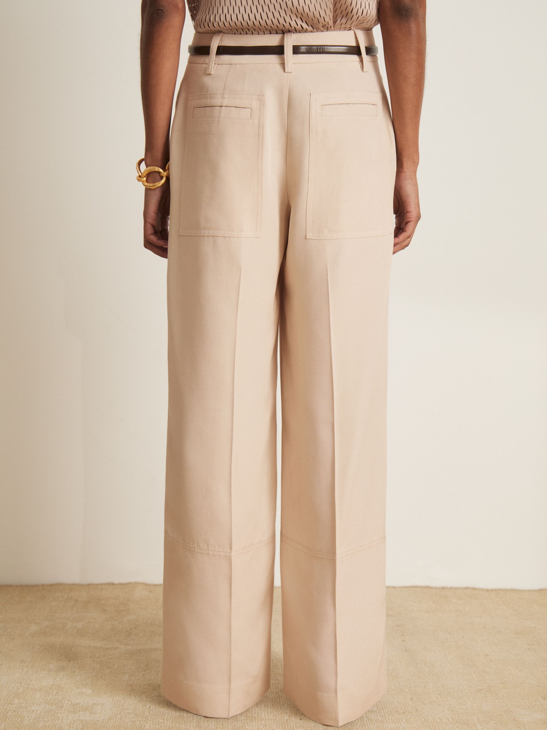 Atelier Wide-Leg Woven Trousers in Off White - Image 5 of 6