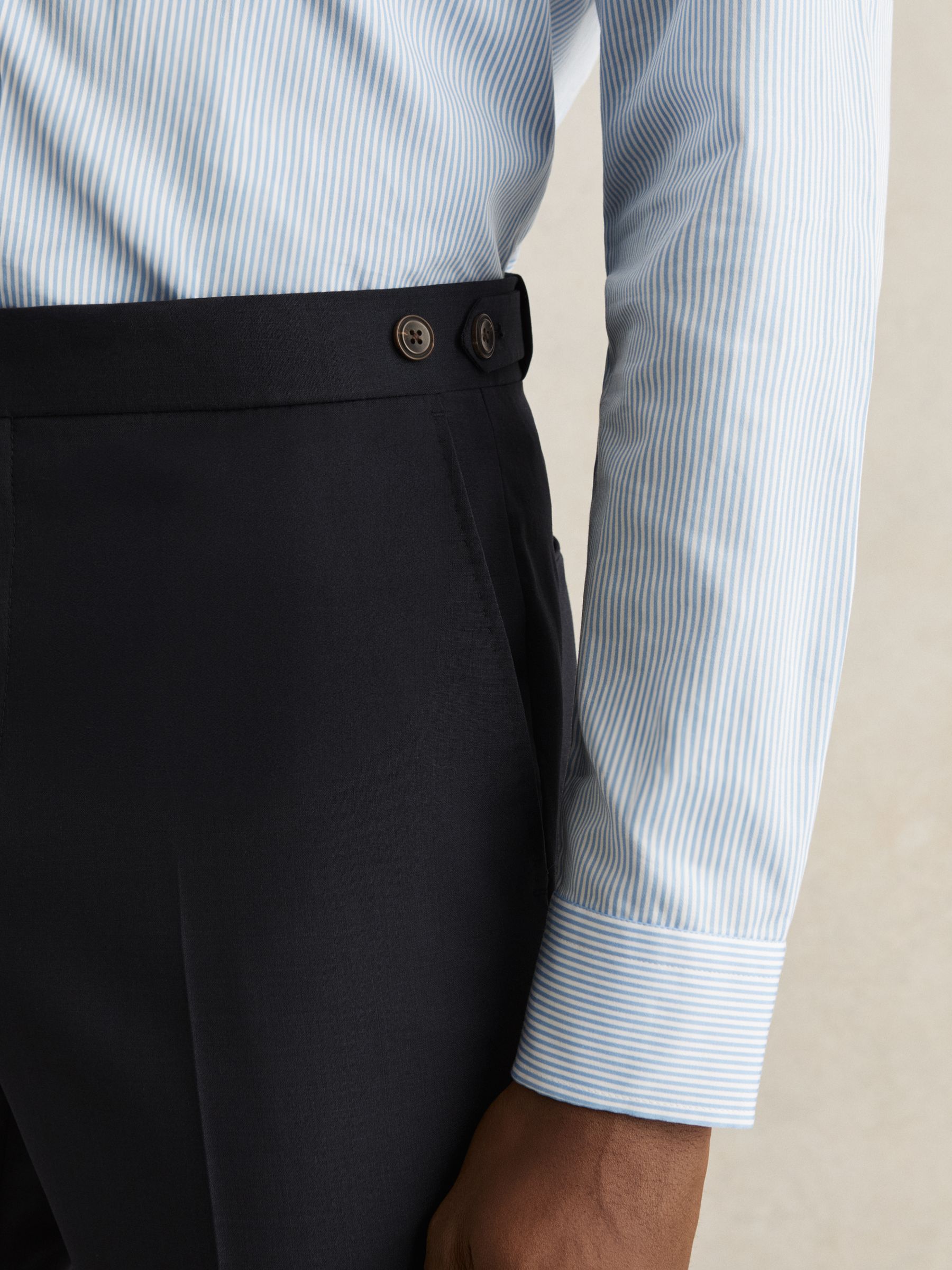 Slim-Fit Wool-Blend Suit Trousers in Navy - Image 5 of 7