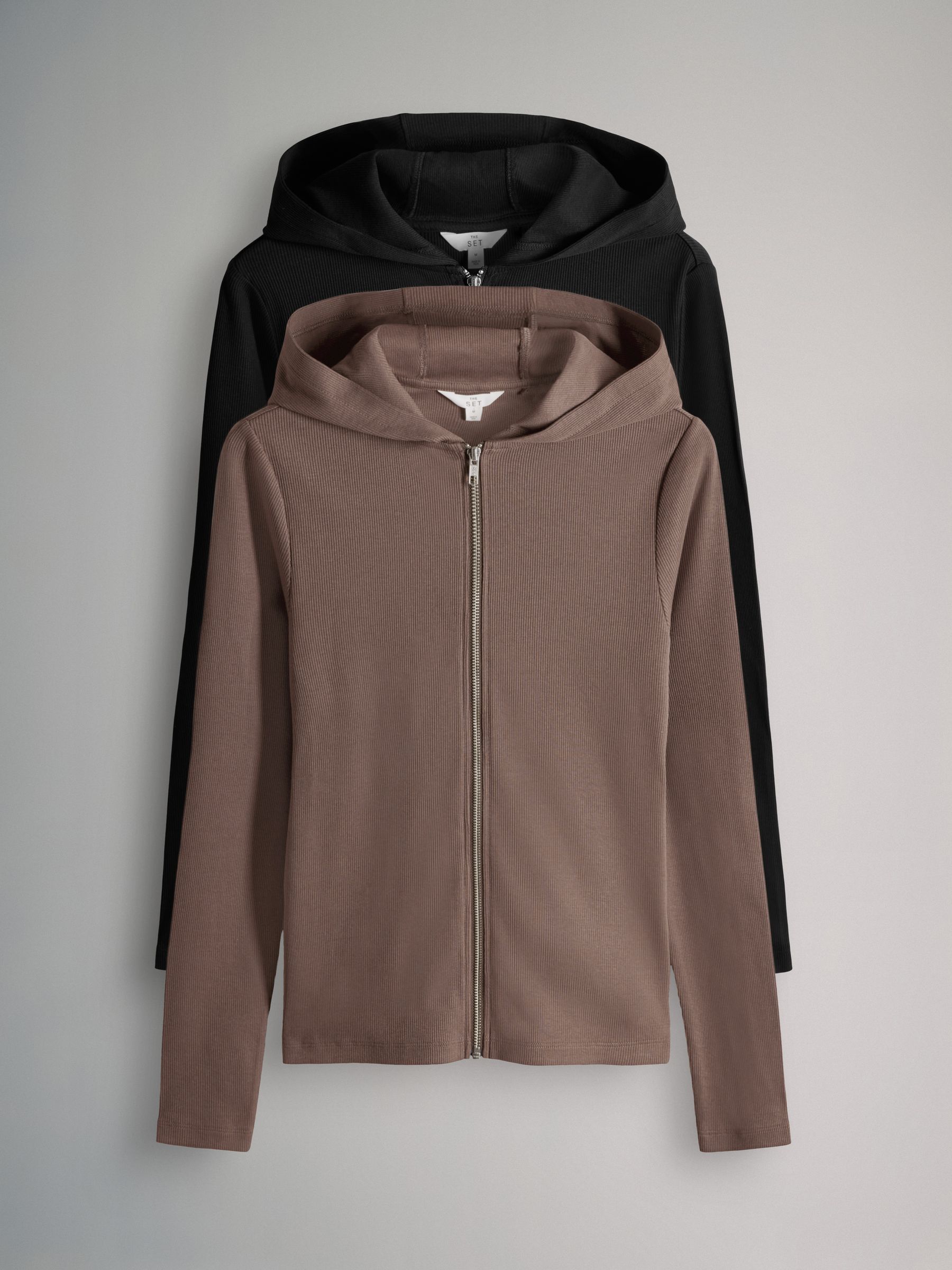 2 Pack Ribbed Zip Cardigans - Image 2 of 9