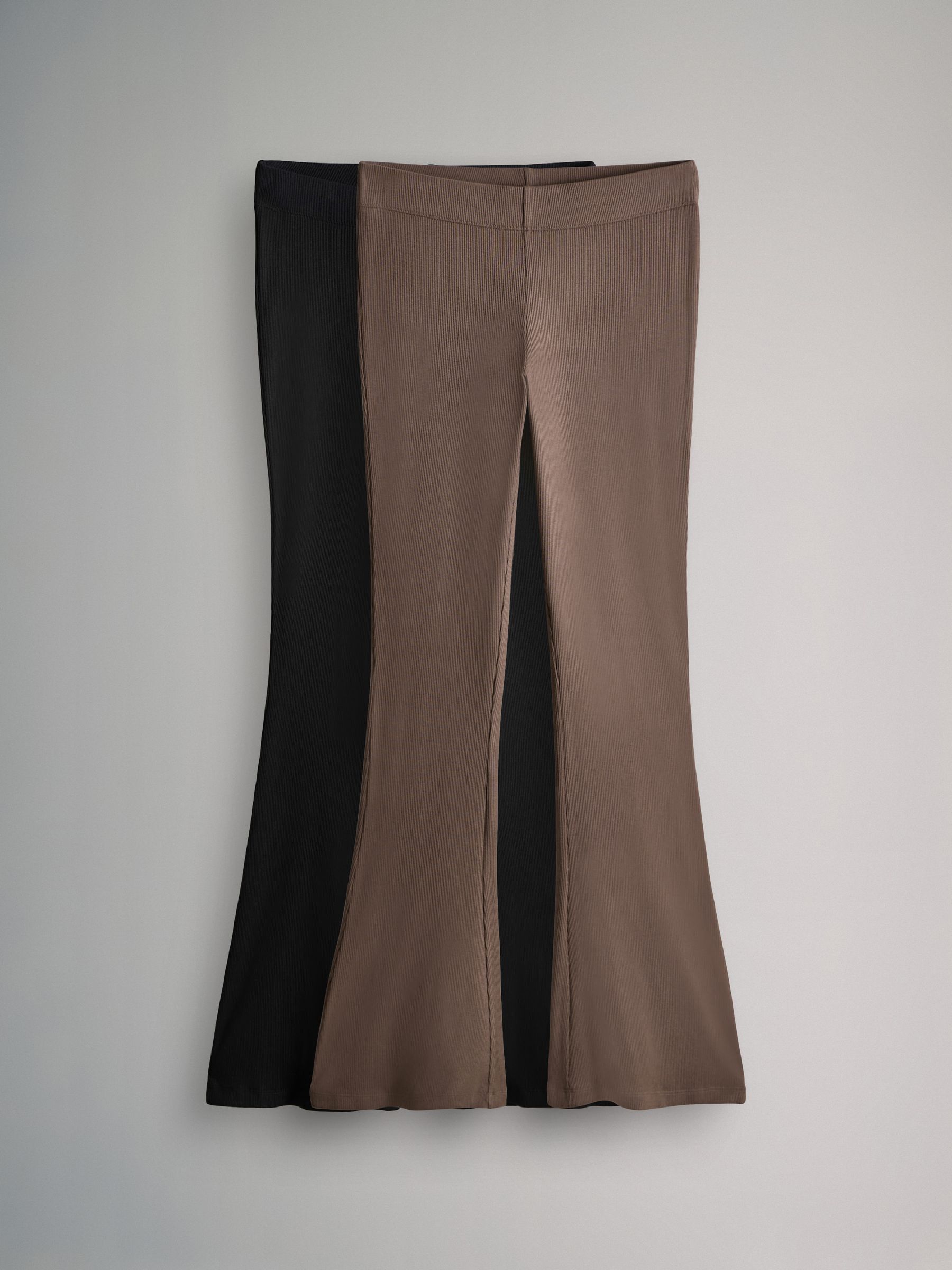 2 Pack Ribbed Flare Leg Trousers - Image 1 of 5