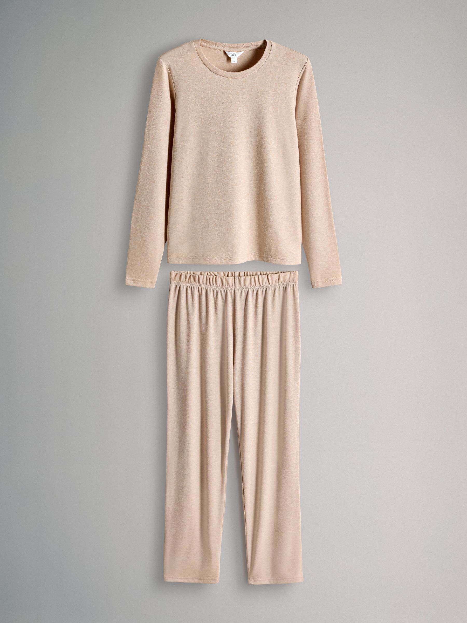 Knitted Lounge Top & Trousers Co-Ord Set - Image 1 of 6 Knitted Lounge Top & Trousers Co-Ord Set - Image 1 of 6