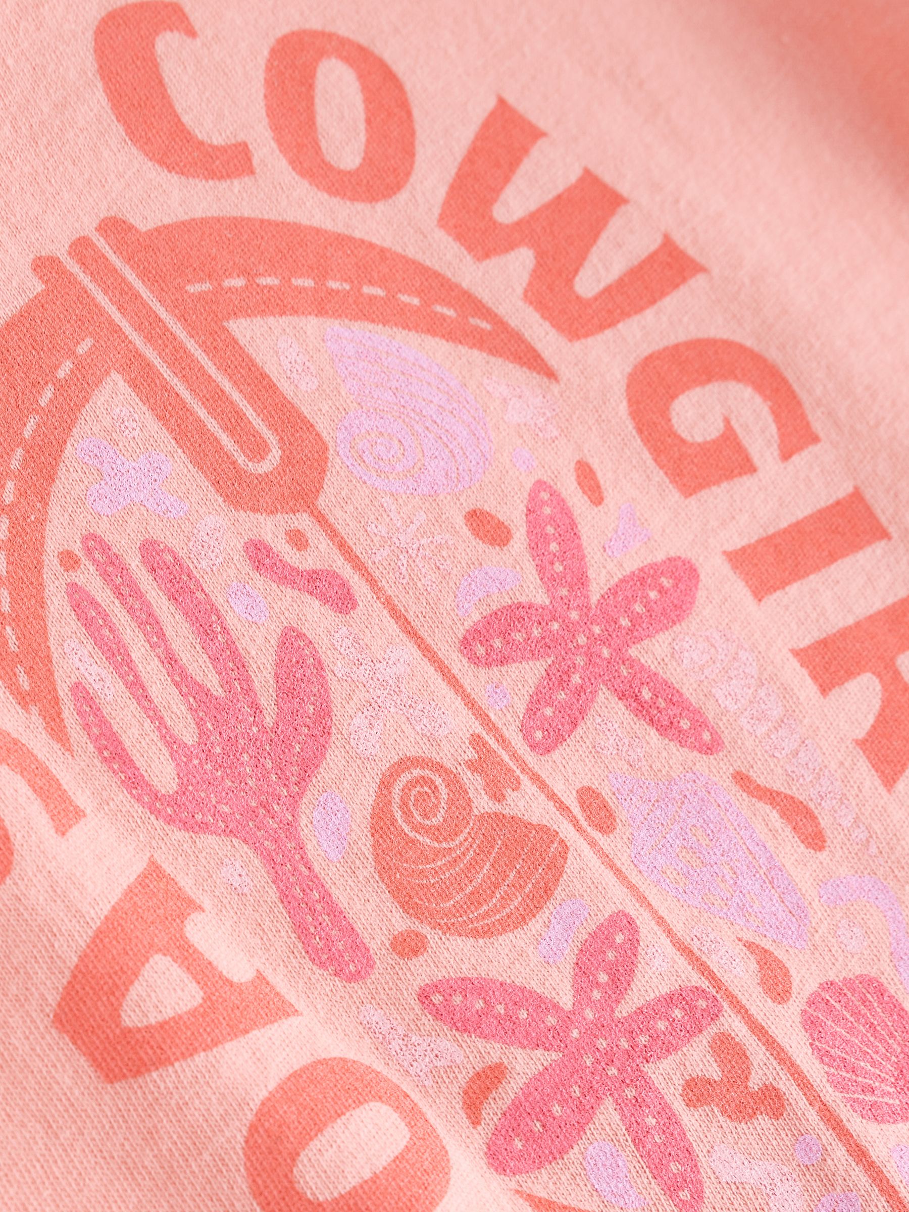 Pink Cowgirl Boot Short Sleeve Crew Neck Graphic T-Shirt (4-13yrs) - Image 4 of 4