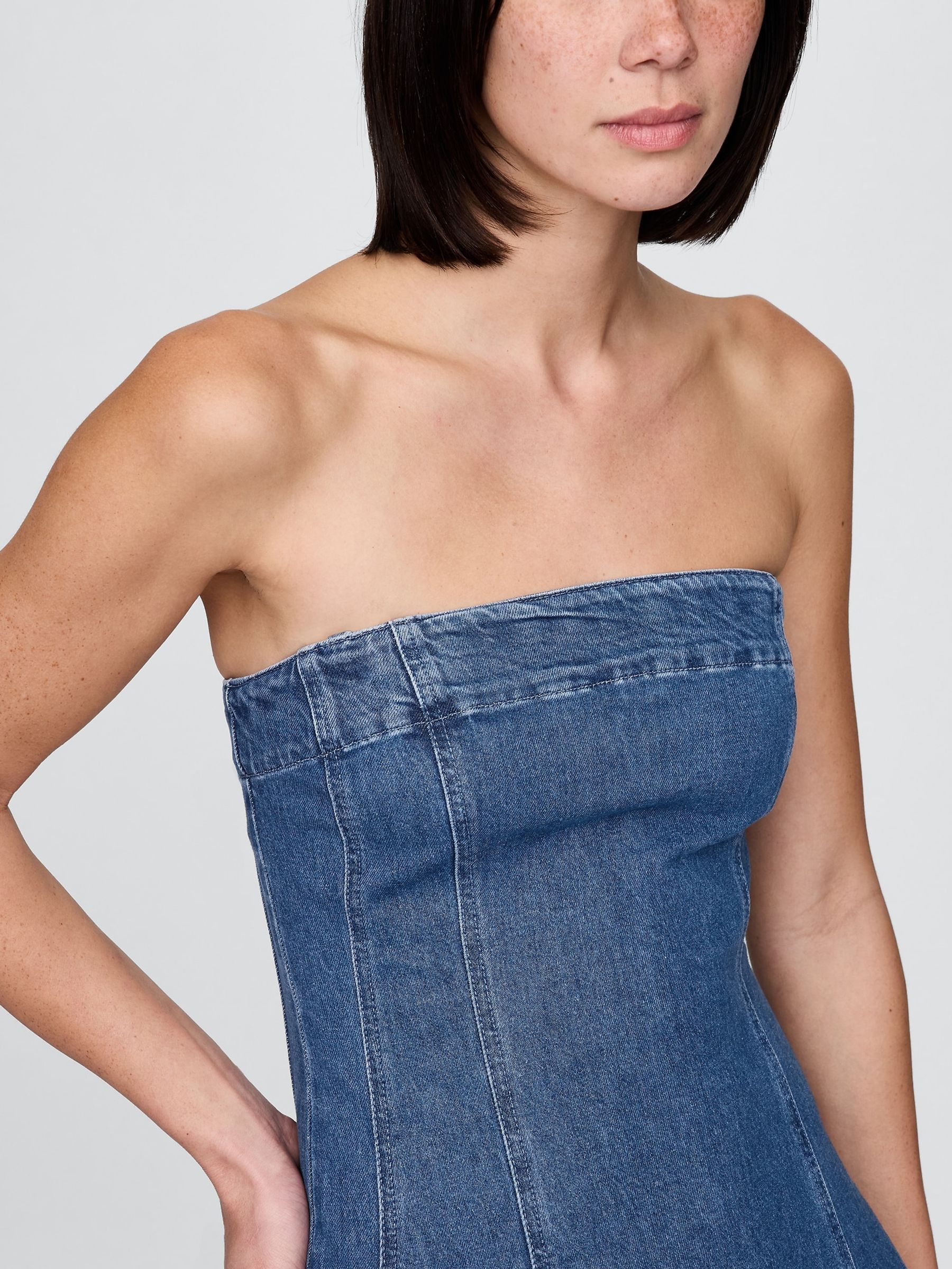 Blue Denim Midi Dress - Image 5 of 5