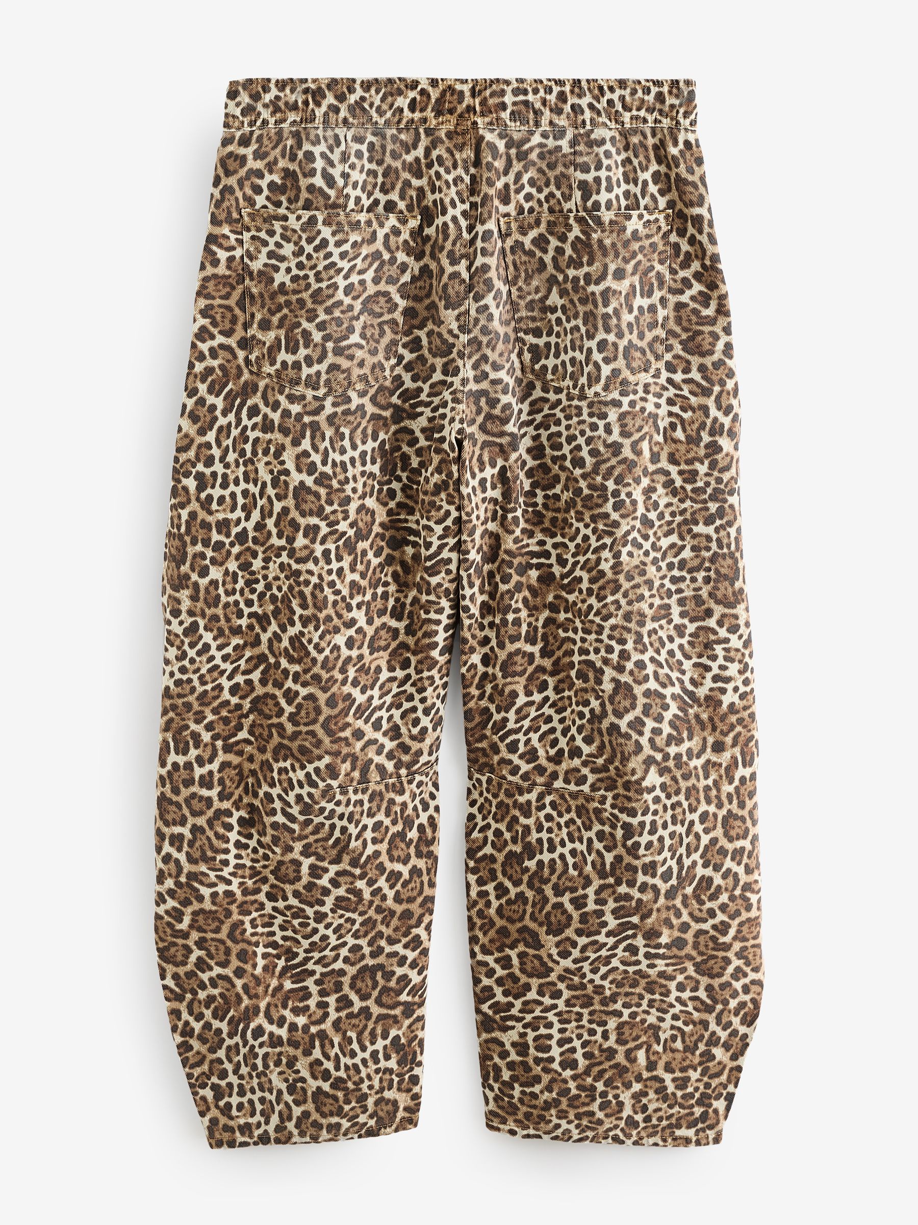 Brown Leopard Print Easy High Waisted Horseshoe Jeans - Image 8 of 10