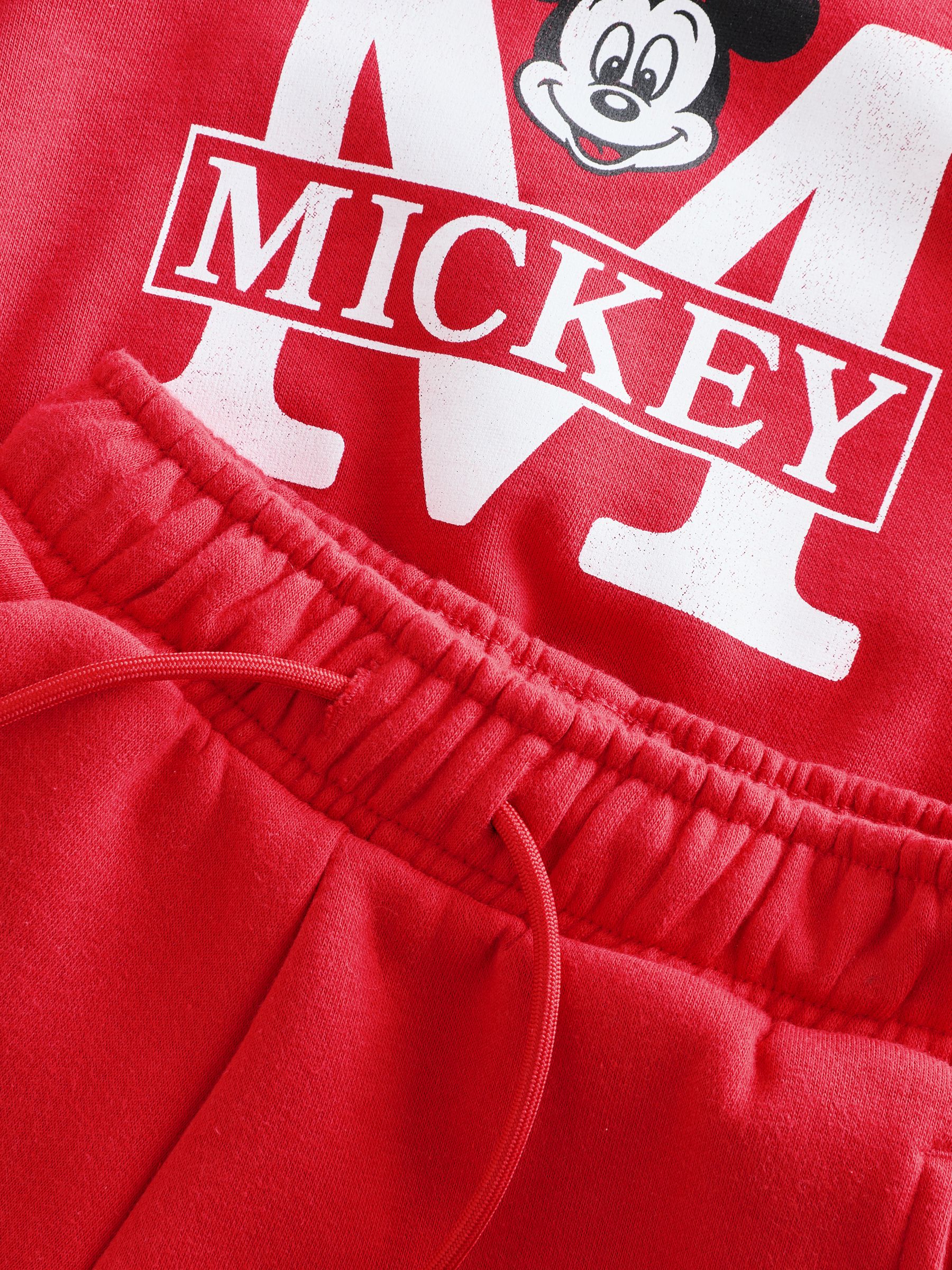 Red Mickey Mouse Disney Vintage Soft Jumper and Shorts Set (6mths-5yrs) - Image 5 of 5