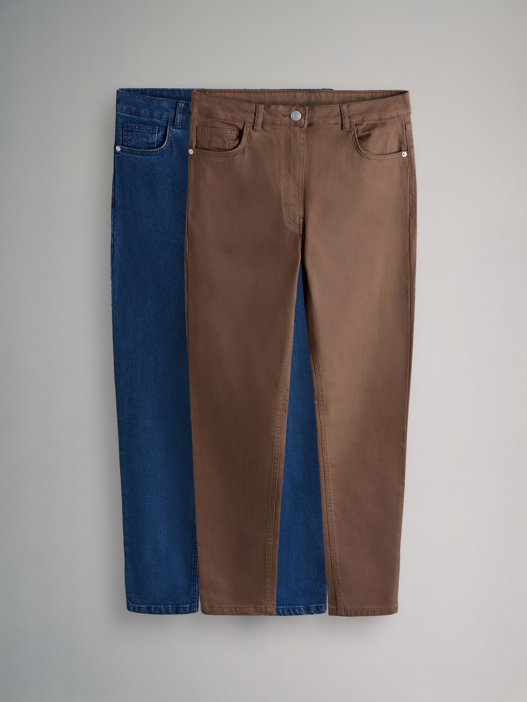 Blue/Mid Brown - 2 Pack Denim Skinny Jeans - Image 1 of 5