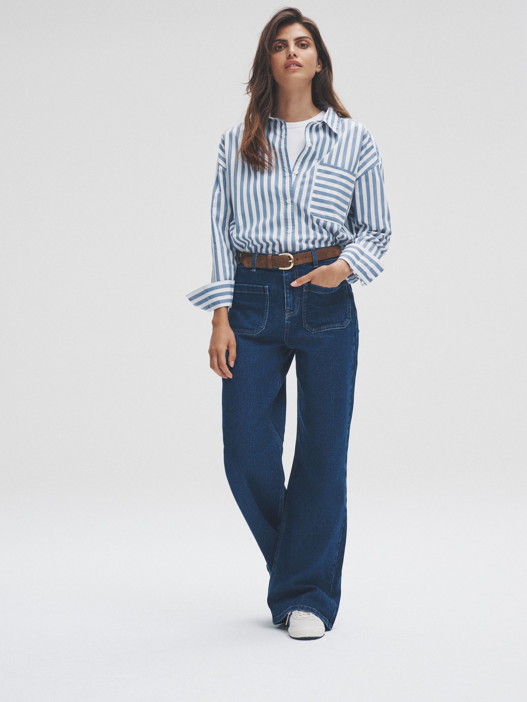 2 Pack Patch Pocket Wide Leg Jeans - Image 2 of 8