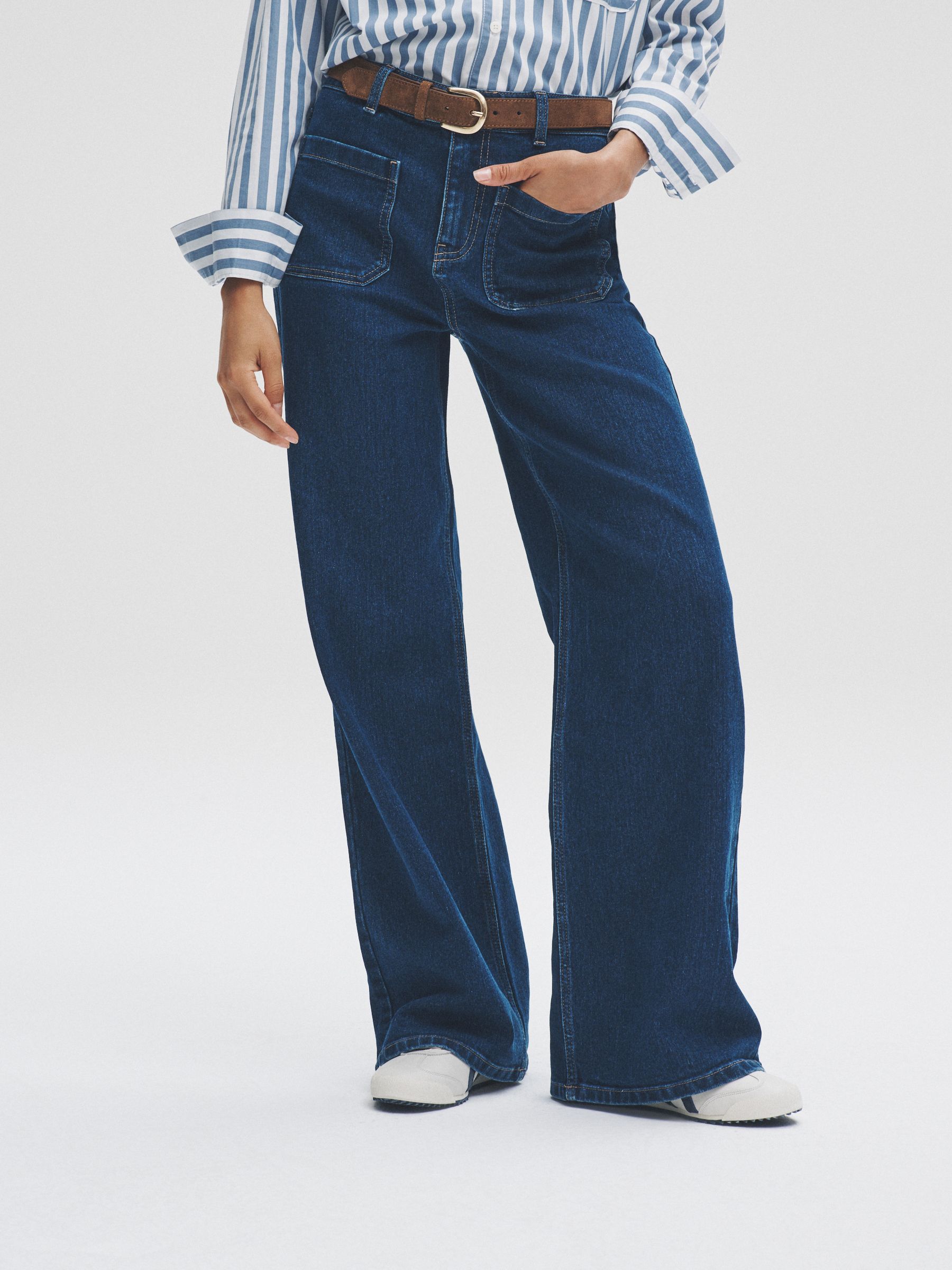 2 Pack Patch Pocket Wide Leg Jeans - Image 4 of 8