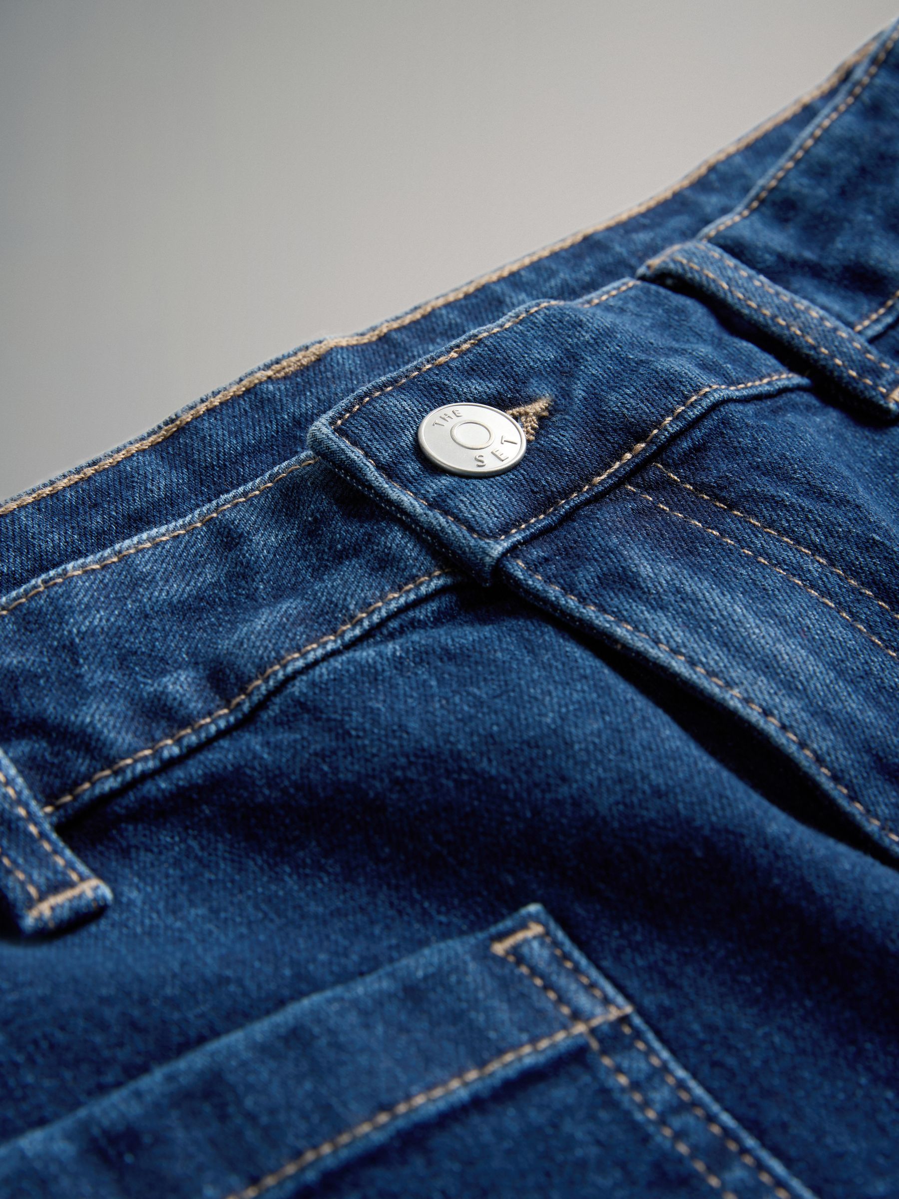 Indigo Blue/Black 2 Pack Patch Pocket Wide Leg Jeans - Image 6 of 6 Indigo Blue/Black 2 Pack Patch Pocket Wide Leg Jeans - Image 6 of 6