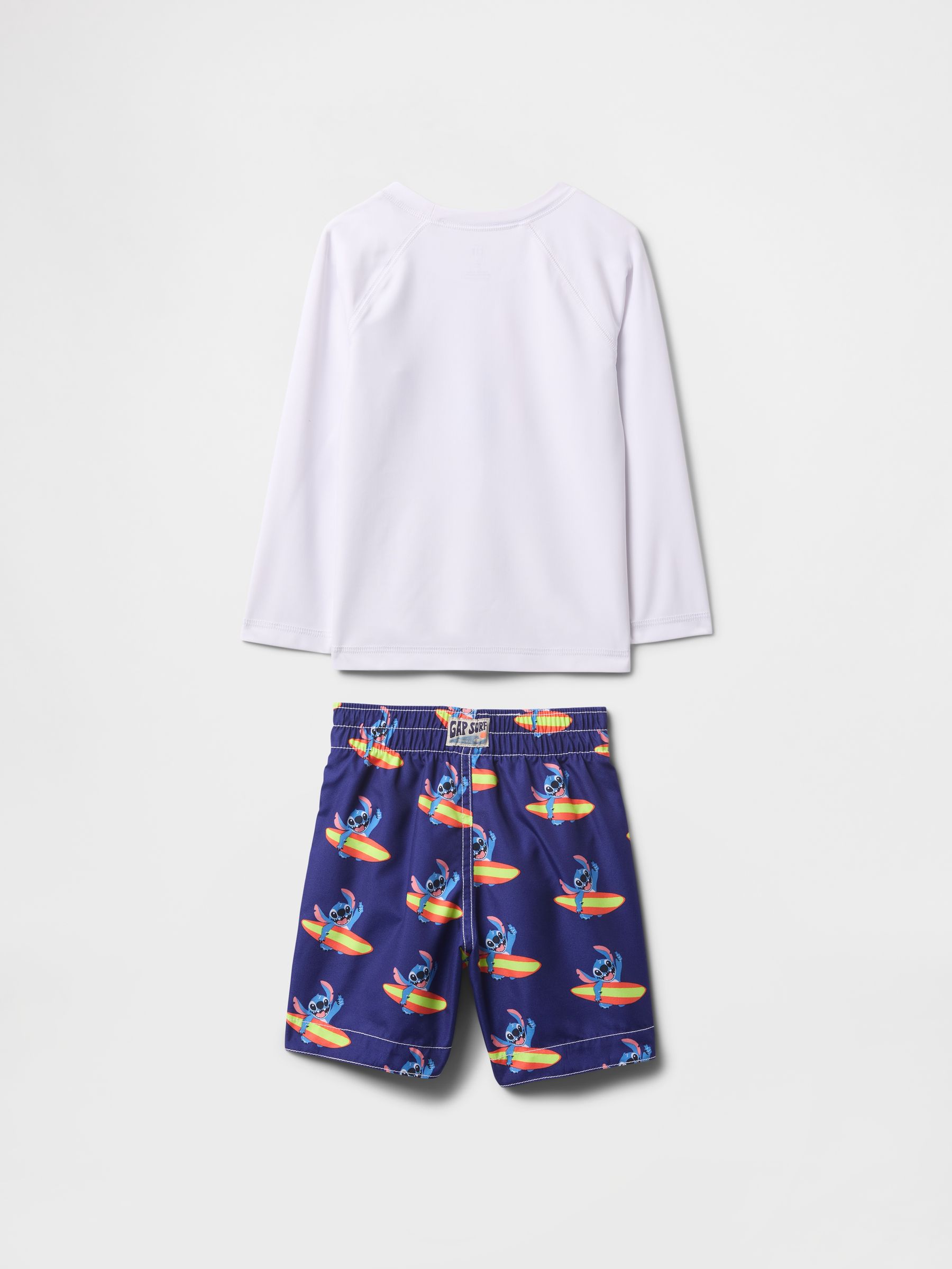 White Lilo & Stitch Disney Rash Guard Swim Two Piece (6mths-5yrs) - Image 2 of 2