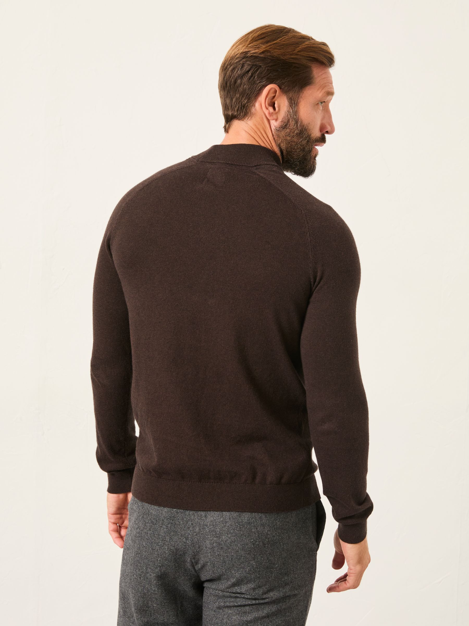 Rye Chocolate Brown Knitted Turtle Neck Jumper - Image 2 of 6 Rye Chocolate Brown Knitted Turtle Neck Jumper - Image 2 of 6