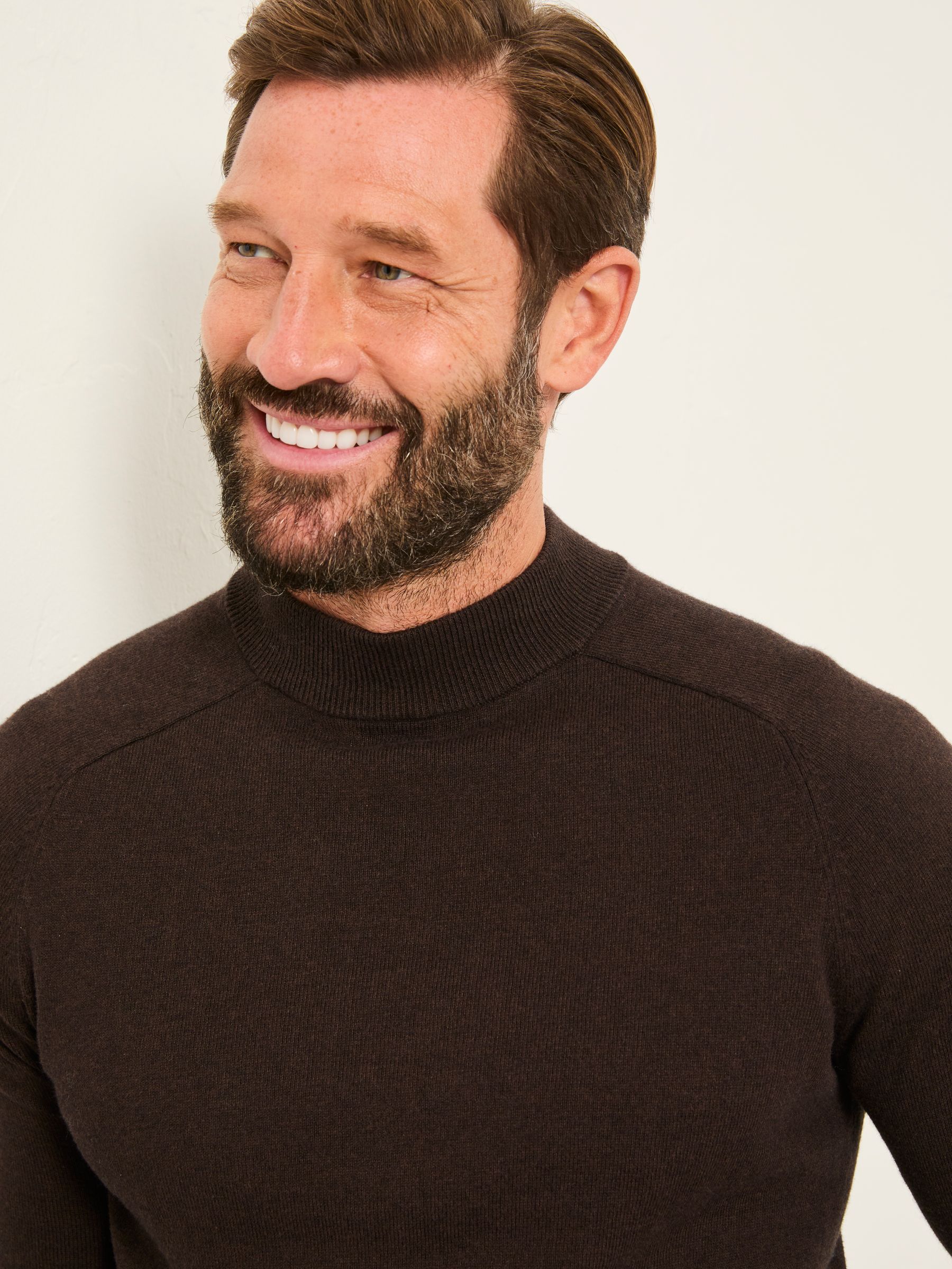 Rye Chocolate Brown Knitted Turtle Neck Jumper - Image 3 of 6