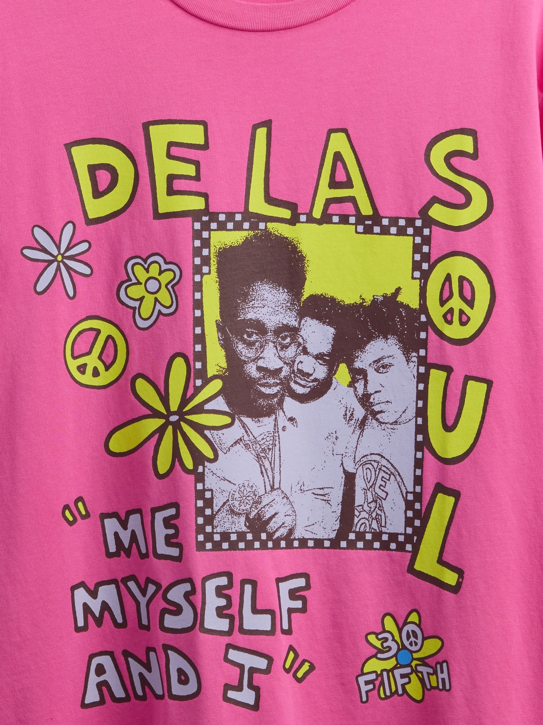 Pink De La Soul Graphic Short Sleeve T-Shirt - Image 5 of 5