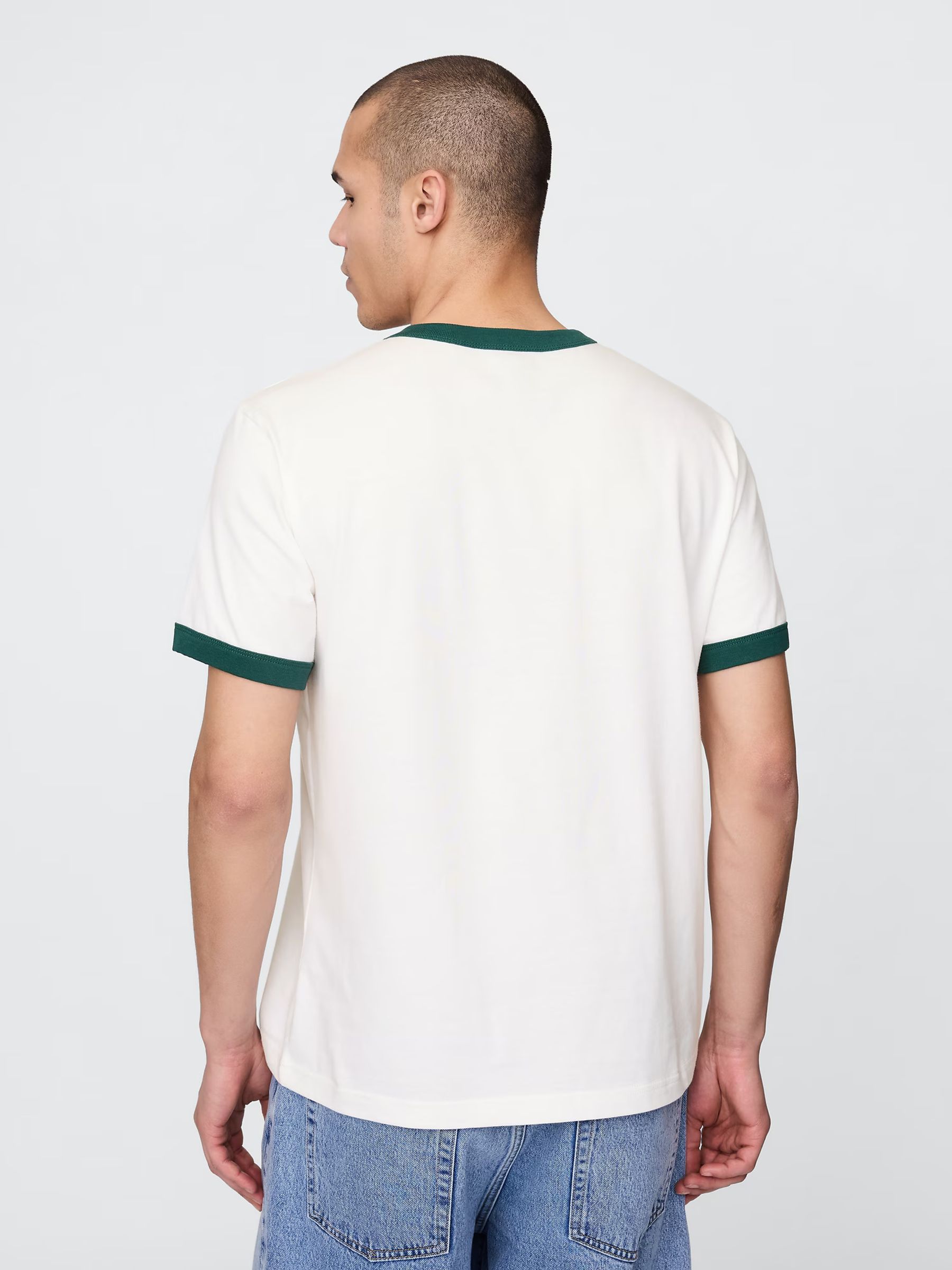 White Oasis 100% Cotton Band T-Shirt - Image 2 of 5 White Oasis 100% Cotton Band T-Shirt - Image 2 of 5