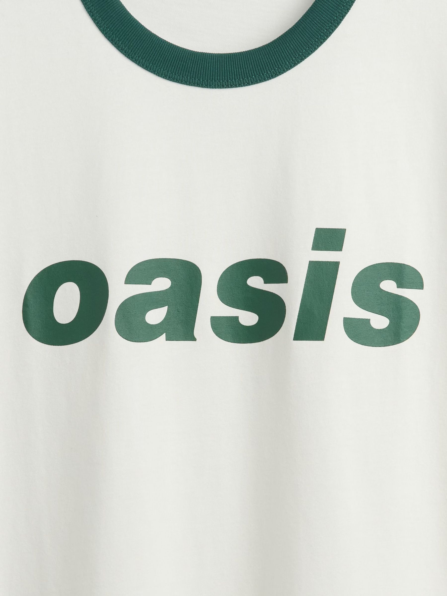 White Oasis 100% Cotton Band T-Shirt - Image 5 of 5 White Oasis 100% Cotton Band T-Shirt - Image 5 of 5