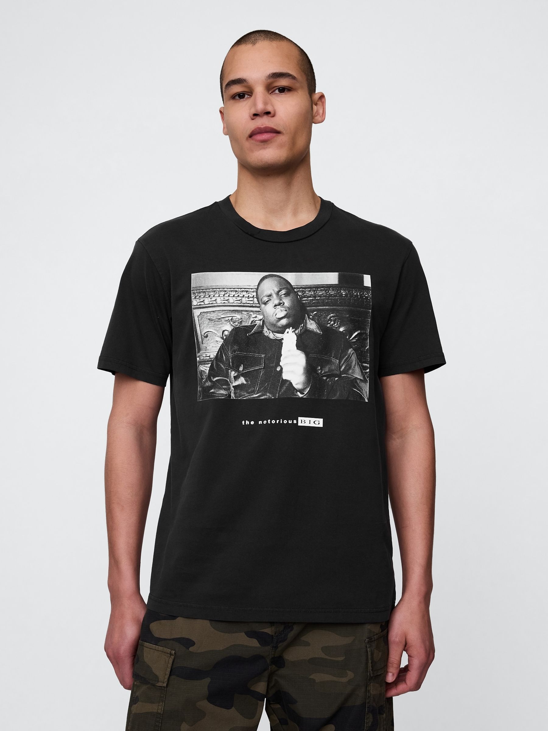 Black Notorious B.I.G Relaxed Short Sleeve Graphic Band Tee | Gap
