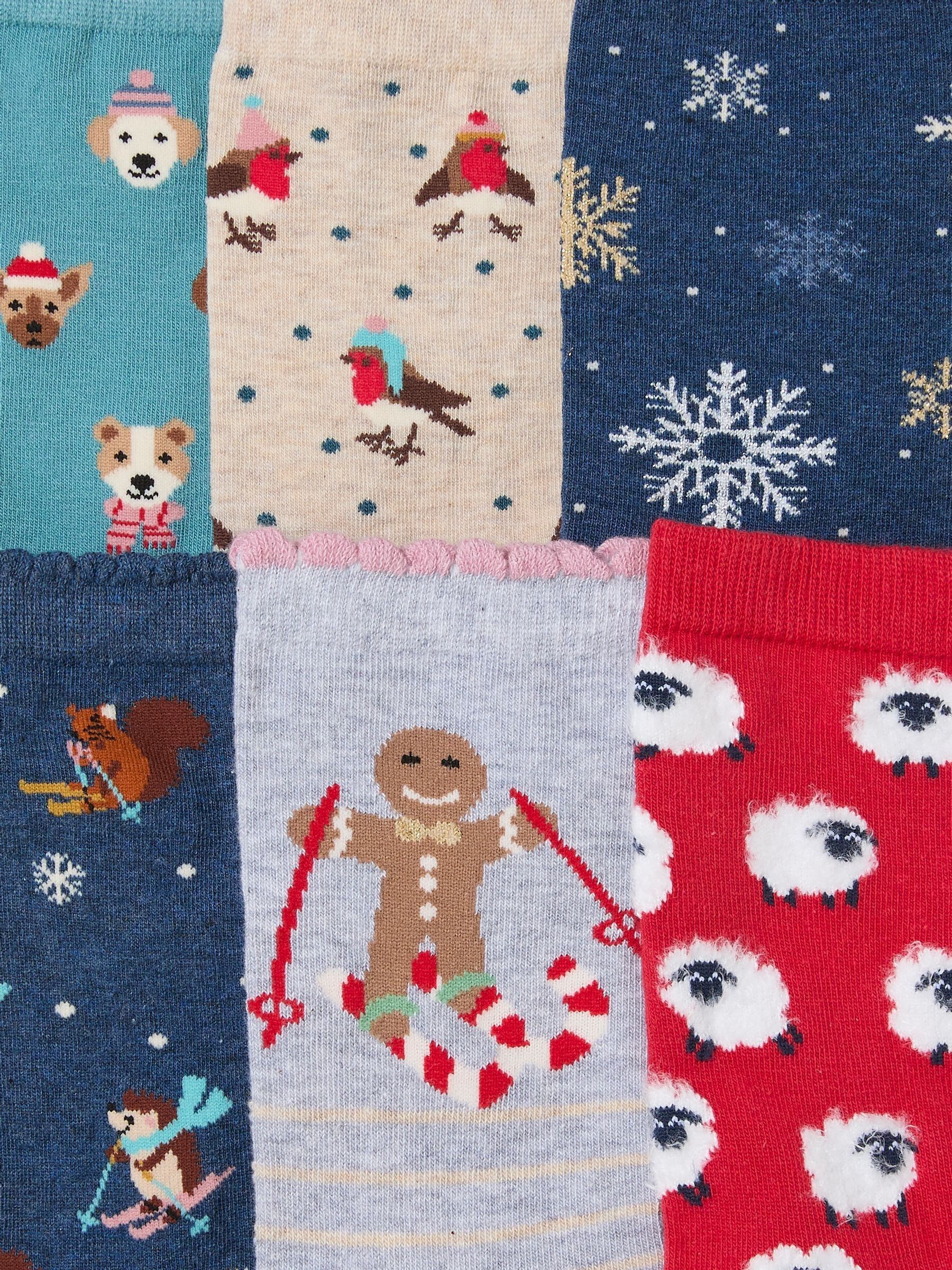 Multi Womens 12 Pack of Socks Advent Calendar - Image 2 of 3