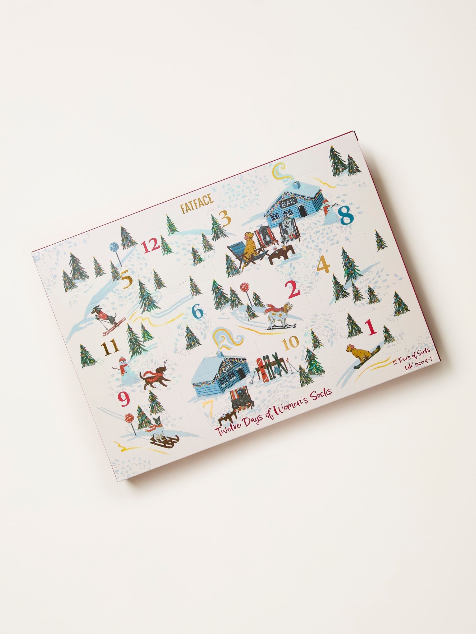 Multi Womens 12 Pack of Socks Advent Calendar - Image 3 of 3
