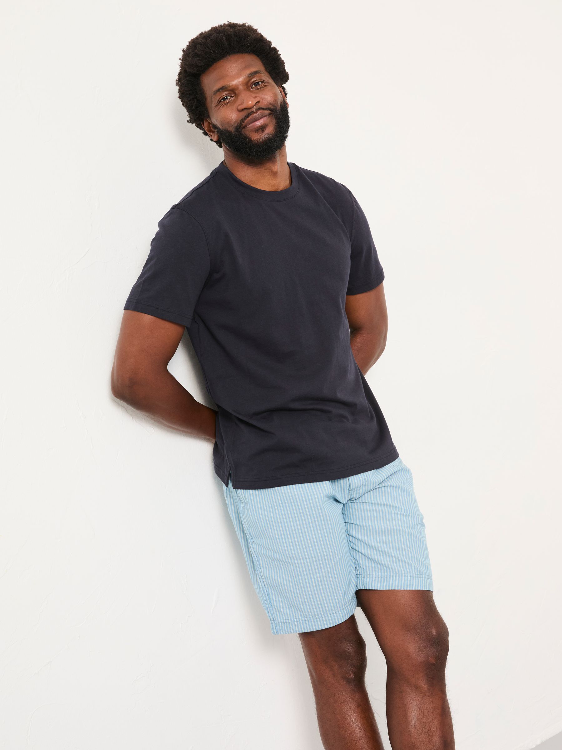 Light Blue Seil Stripe Shorts Pyjama Set - Image 2 of 6